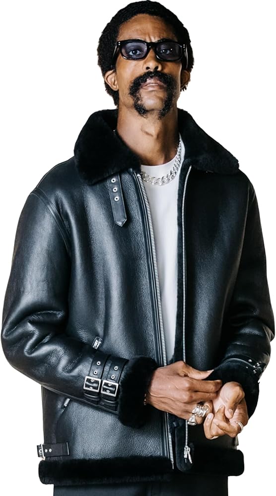 Amazon | [クライミー] ムートン レザー B-3 フライト ジャケット