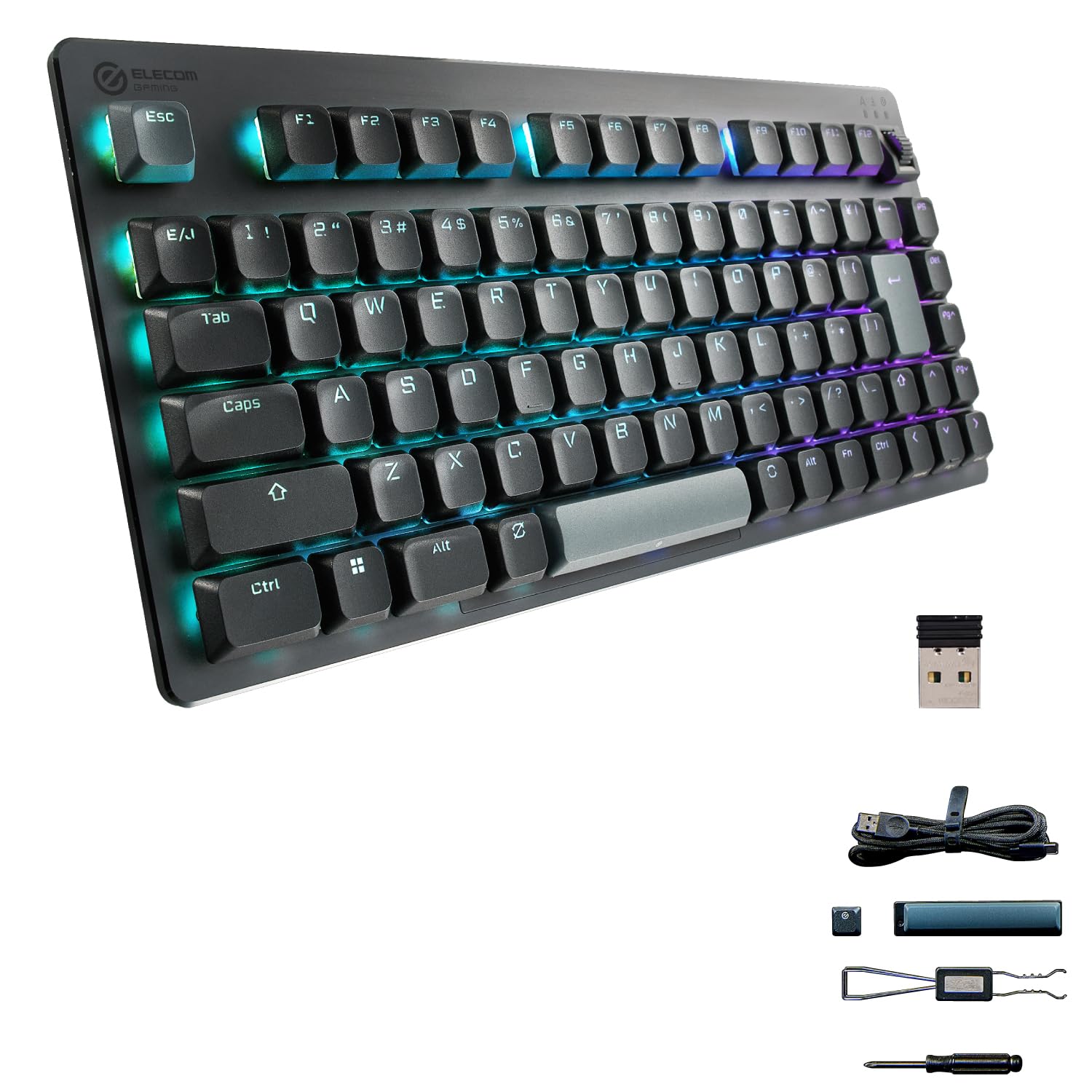 Amazon | エレコム ゲーミングキーボード V custom VK520 ロープロ