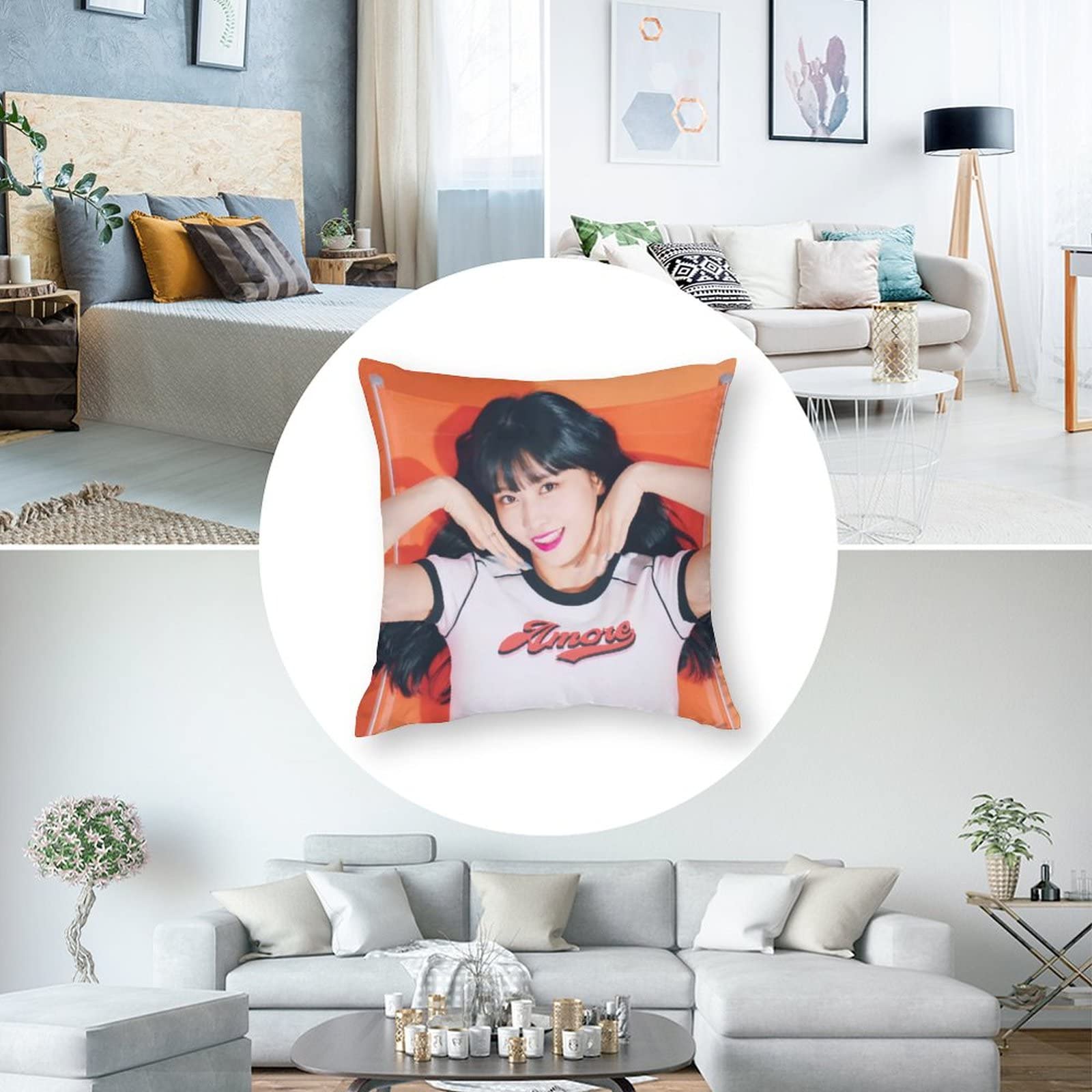 Amazon｜TWICE モモ 抱き枕 クッションカバー 腰枕 抱きまくら 正方形