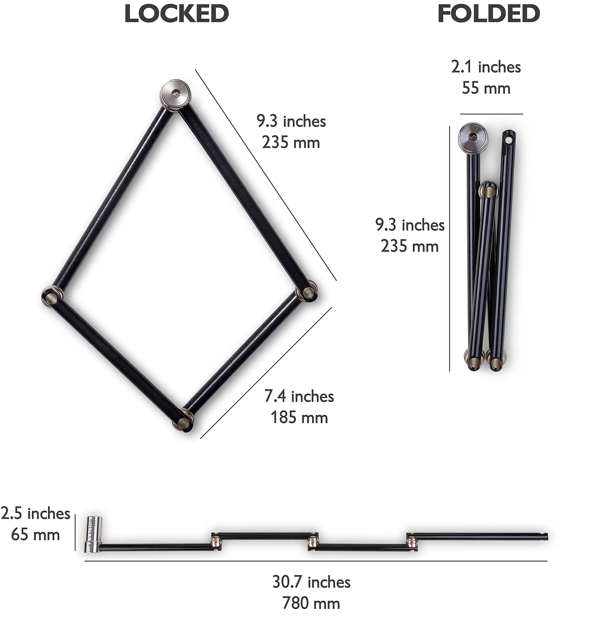 Amazon.co.jp: APEX TI - 軽量チタン折りたたみ自転車ロック