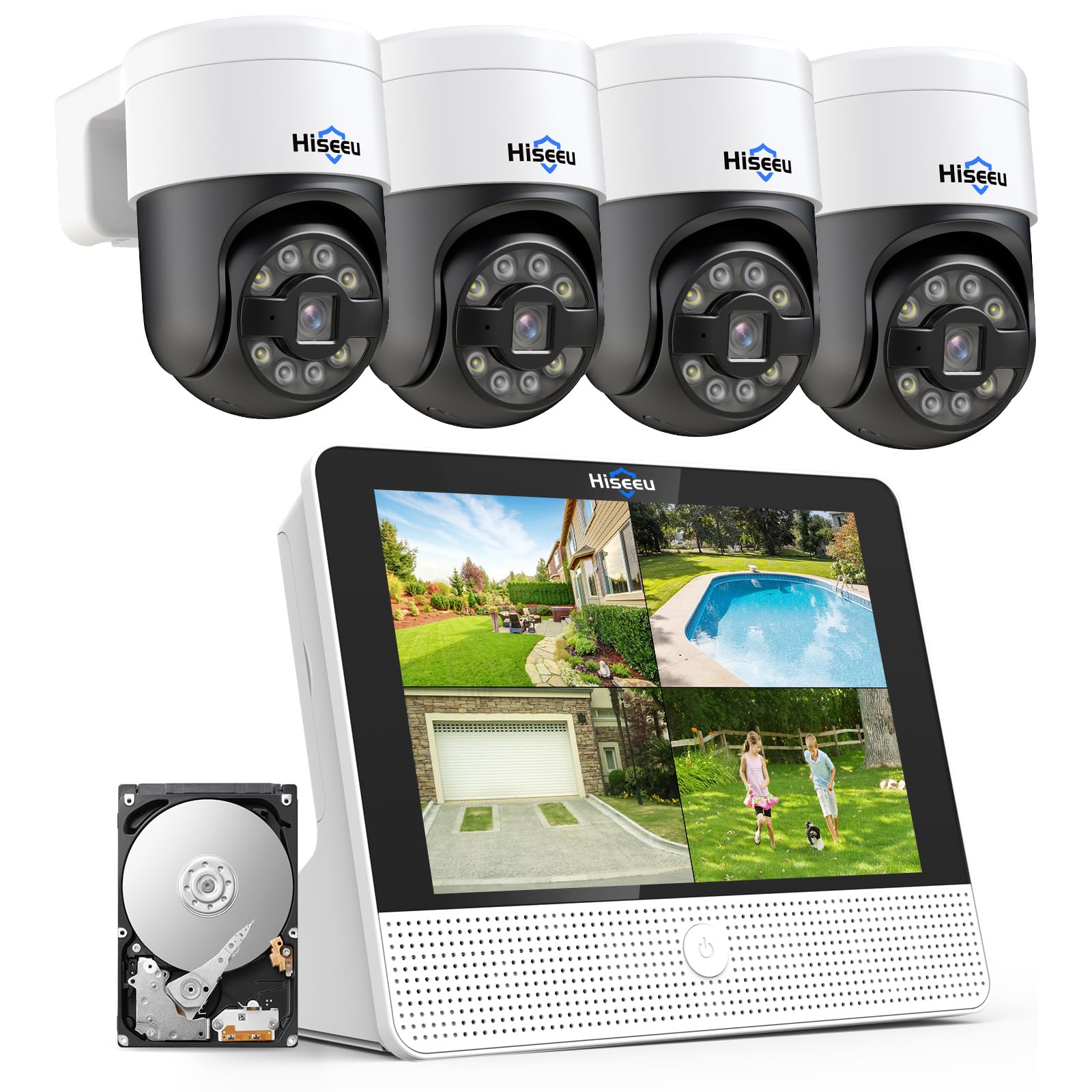 Amazon.co.jp: 【800万画素P0Eセット】POE有線接続 防犯カメラセット