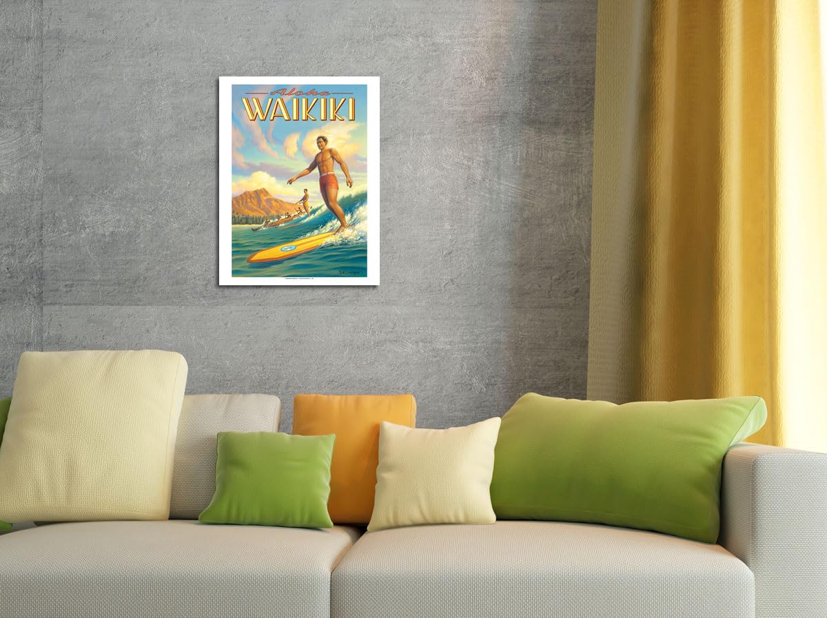 Amazon.com: Aloha Waikiki - Surfing - Diamond Head - Oahu