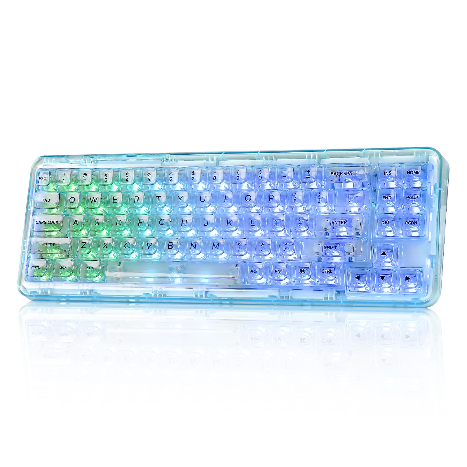 Amazon.co.jp: YUNZII X71 Mechanical Gaming Keyboard, Transparent