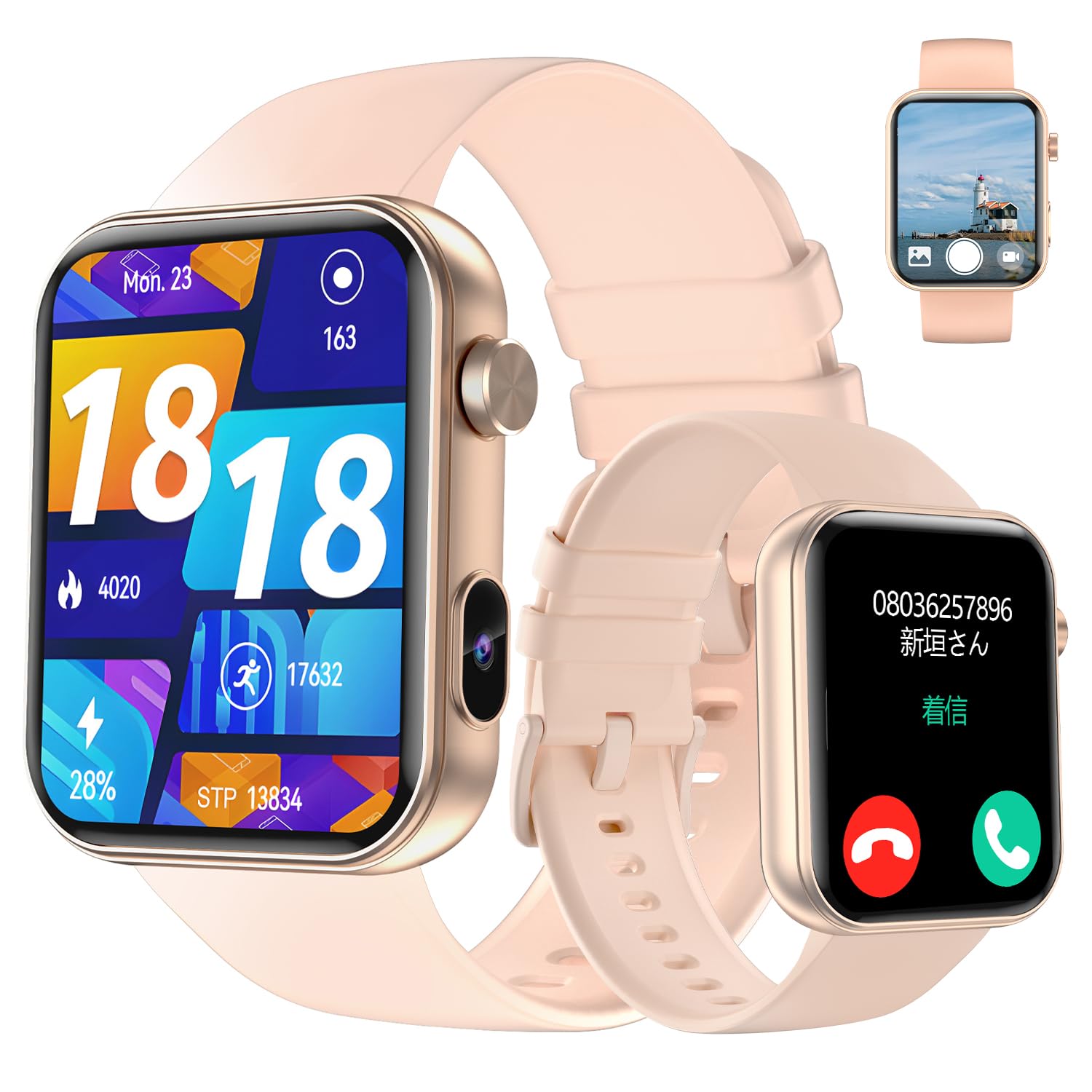 Amazon | スマートウォッチ【2026年業界最新傑作 時計にカメラ内蔵