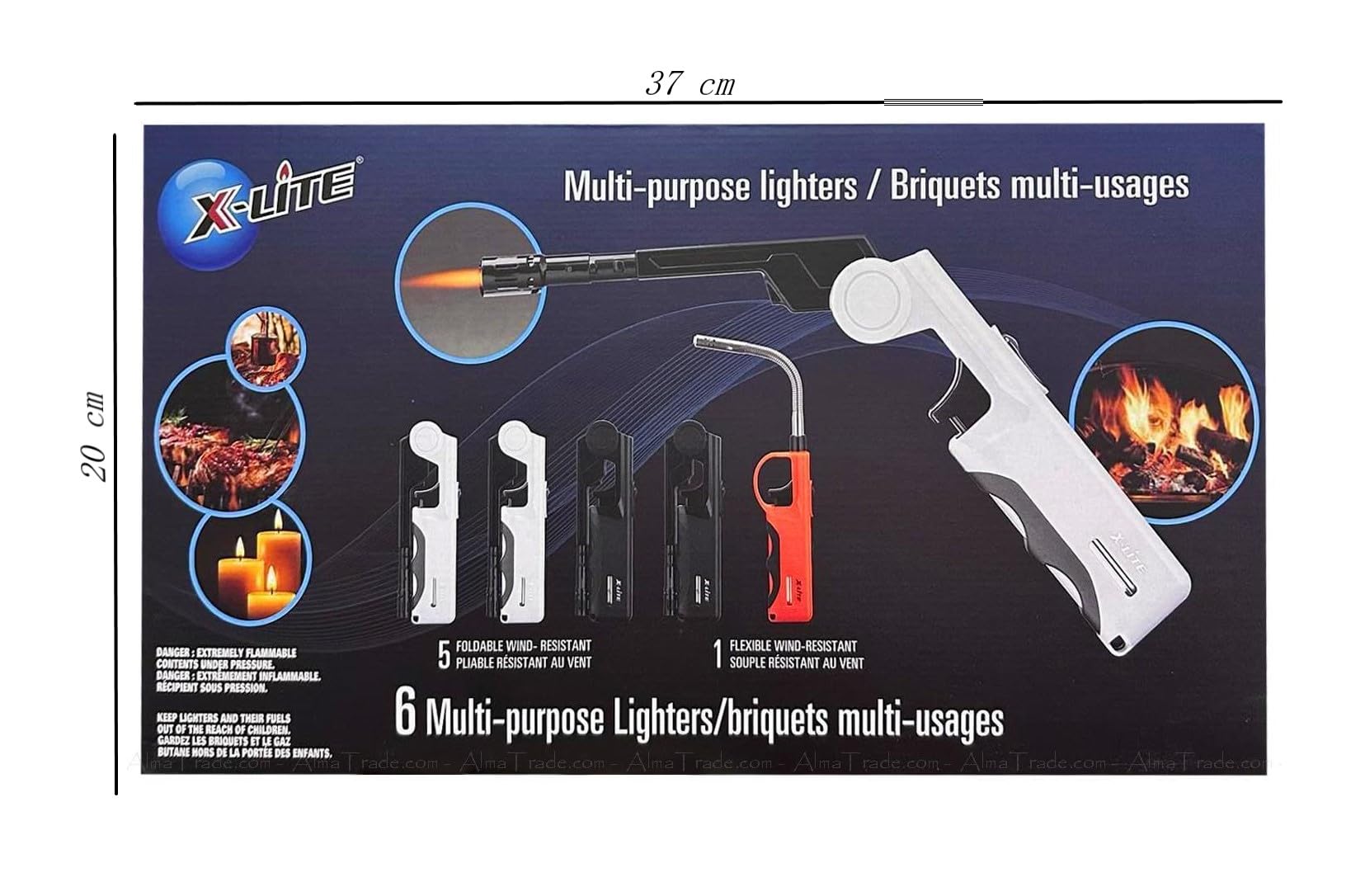 Amazon.com: X-LITE Multi-Purpose Lighters - 5 Foldable Wind