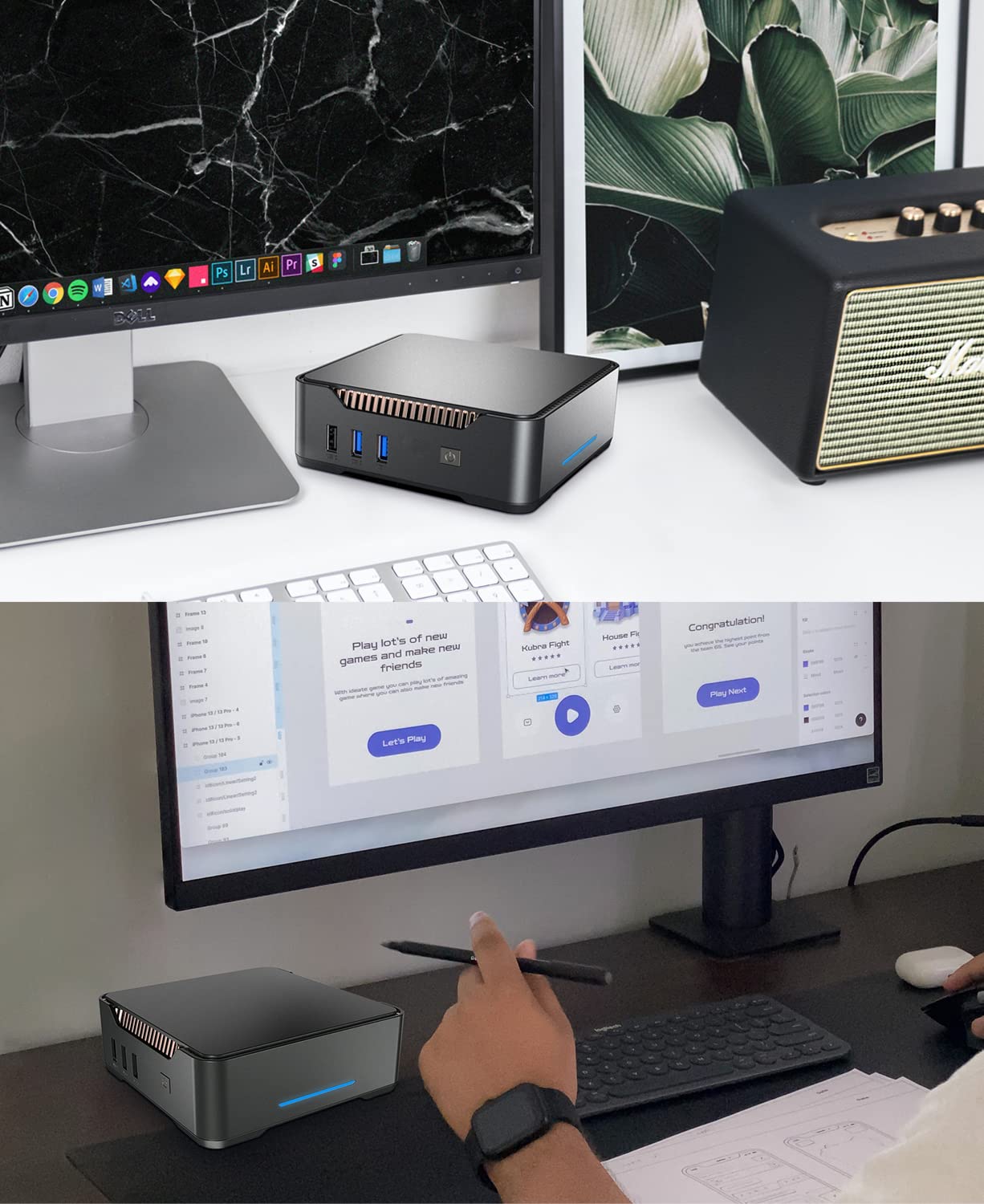 GK3 Pro Mini PC 8GB RAM 256GB M.2 SSD, Intel 11th Gen N5105 (up to