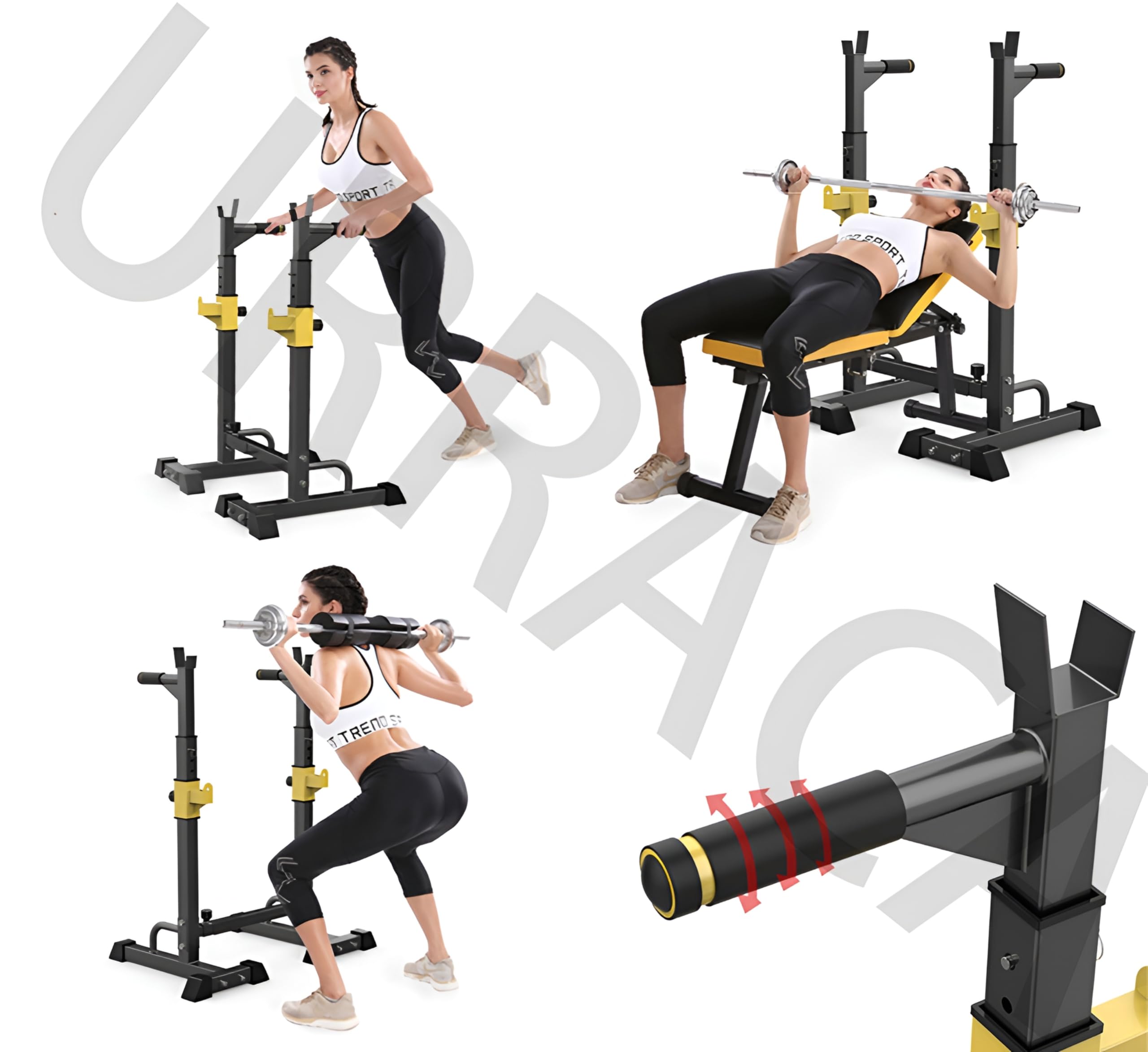 Amazon | バーベル スタンド 筋トレ ベンチプレスラック スクワット