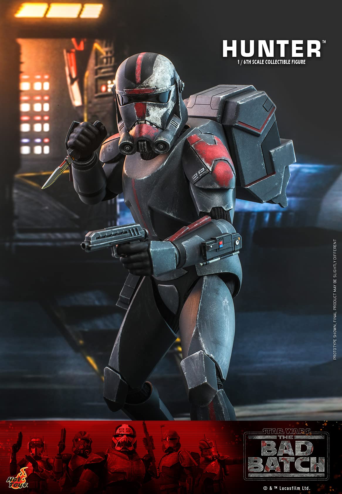 Amazon.com: Hot Toys 1:6 Hunter - Star Wars: The Bad Batch, Gray