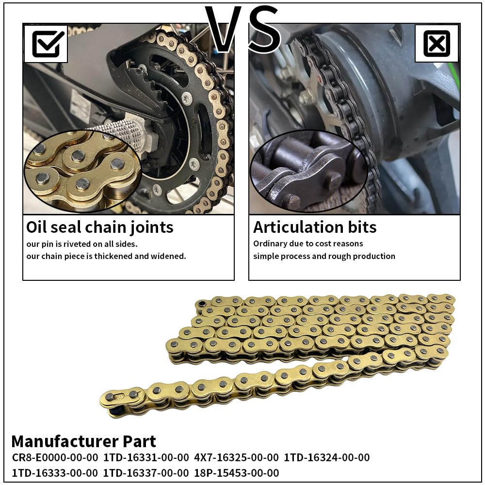 520vx3 Do Chain DID 520 VX3 Series X-Ring Chain 110 Links Gold