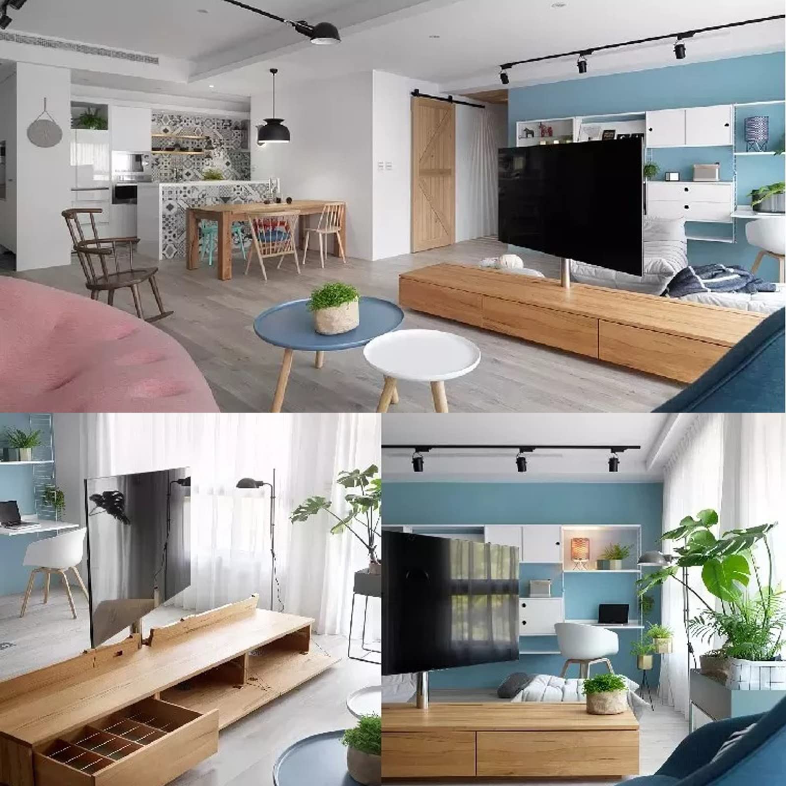 Amazon.co.jp: 電動テレビマウント、360°電動回転テレビスタンド