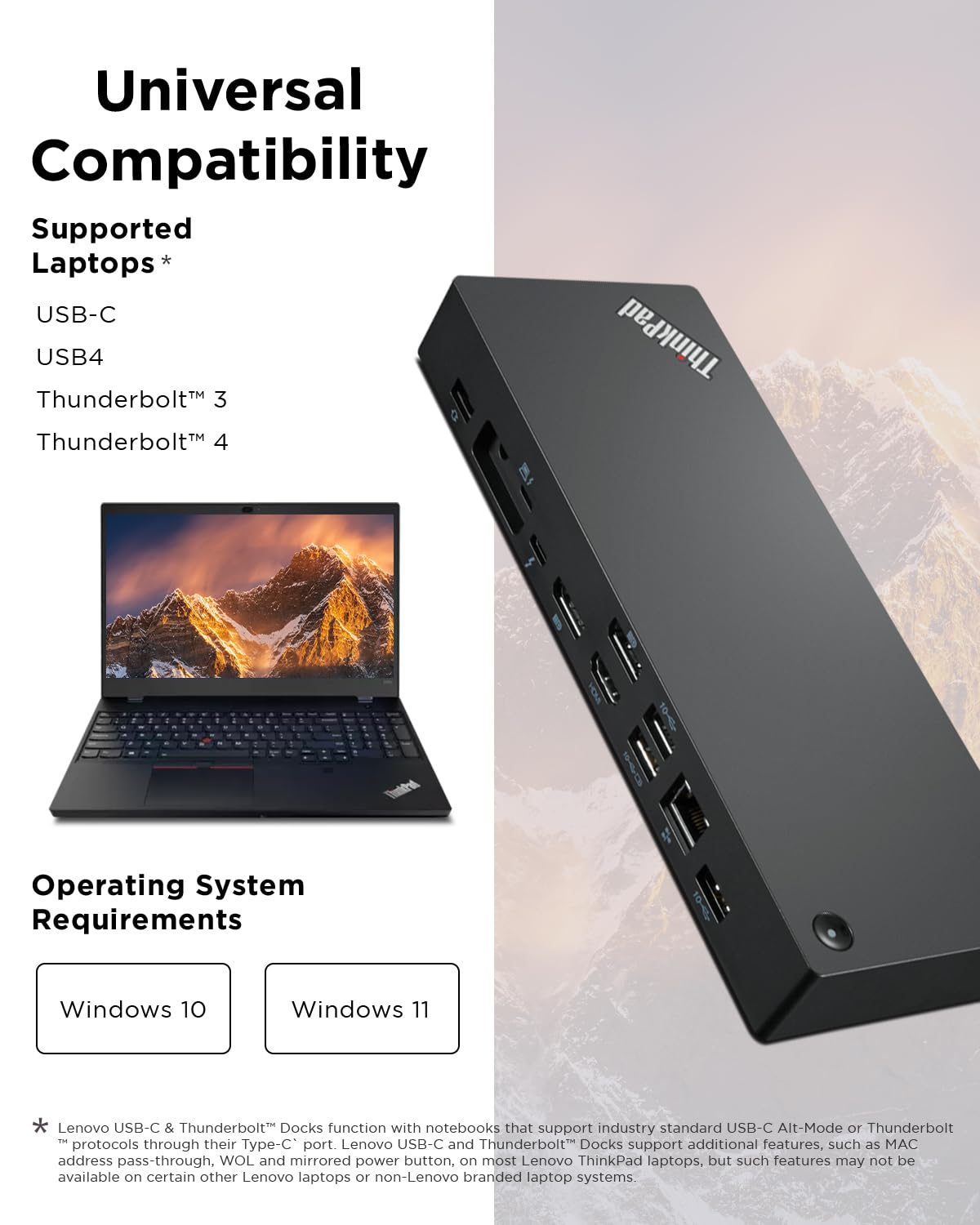Amazon.co.jp: Lenovo ThinkPad ユニバーサル Thunderbolt 4ドック、4