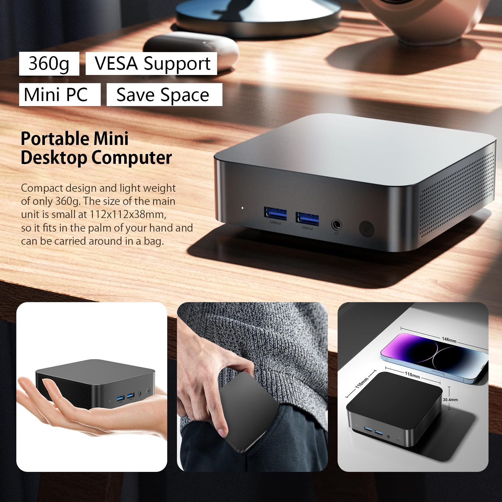 Amazon.co.jp: chatreey Mini PC N100 8GB DDR4 RAM 256GB M.2 SSD 第