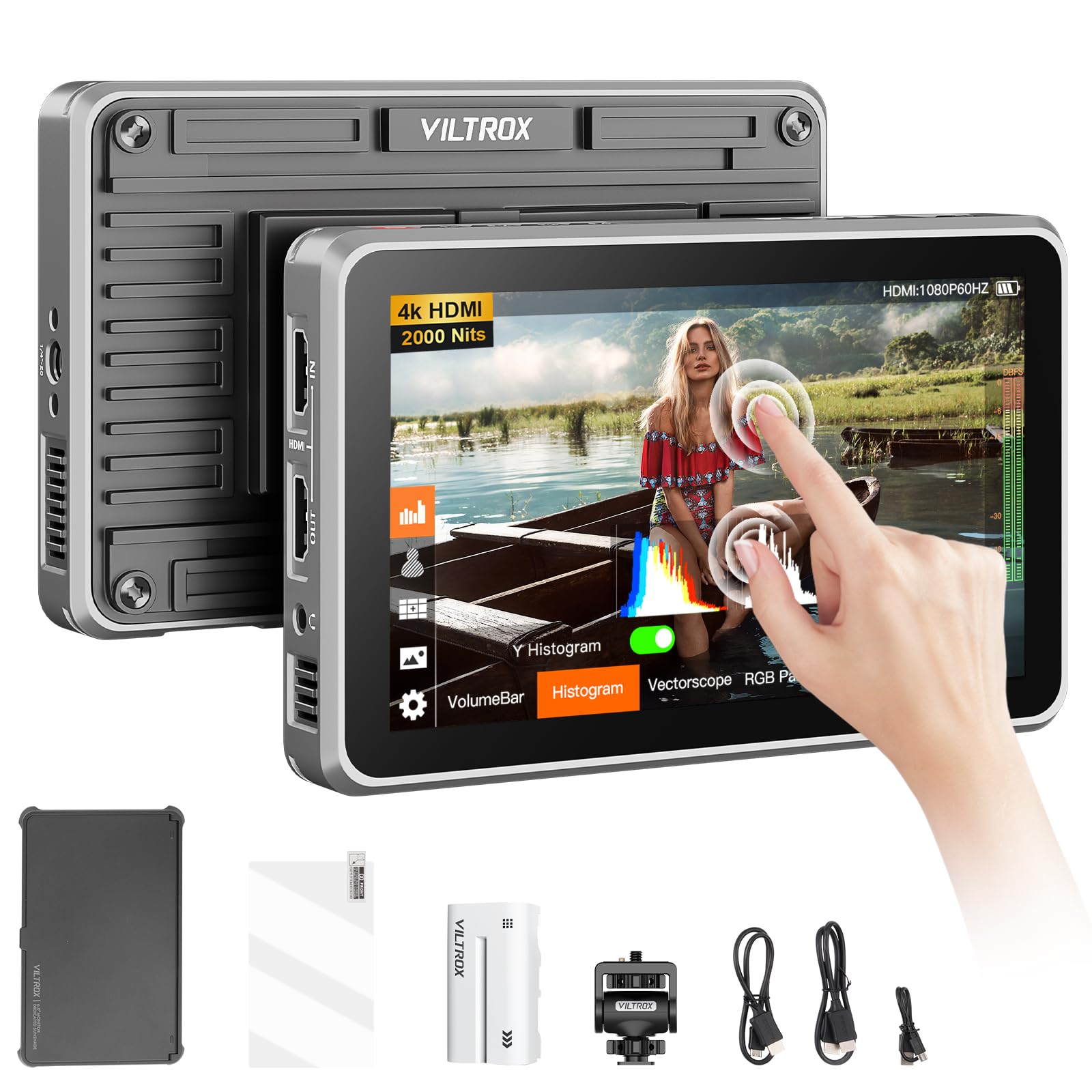 Amazon.co.jp: VILTROX DC-X3 2000nits カメラ フィールドモニター 6