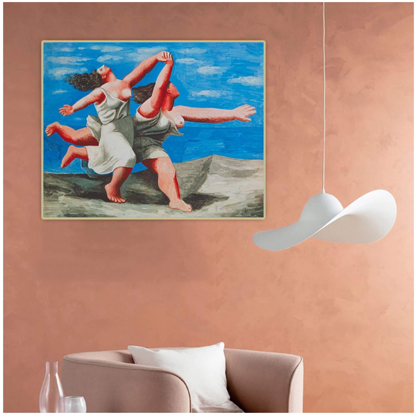 Amazon.co.jp: パブロ・ピカソ《浜辺を駆ける二人の女性》キャンバス