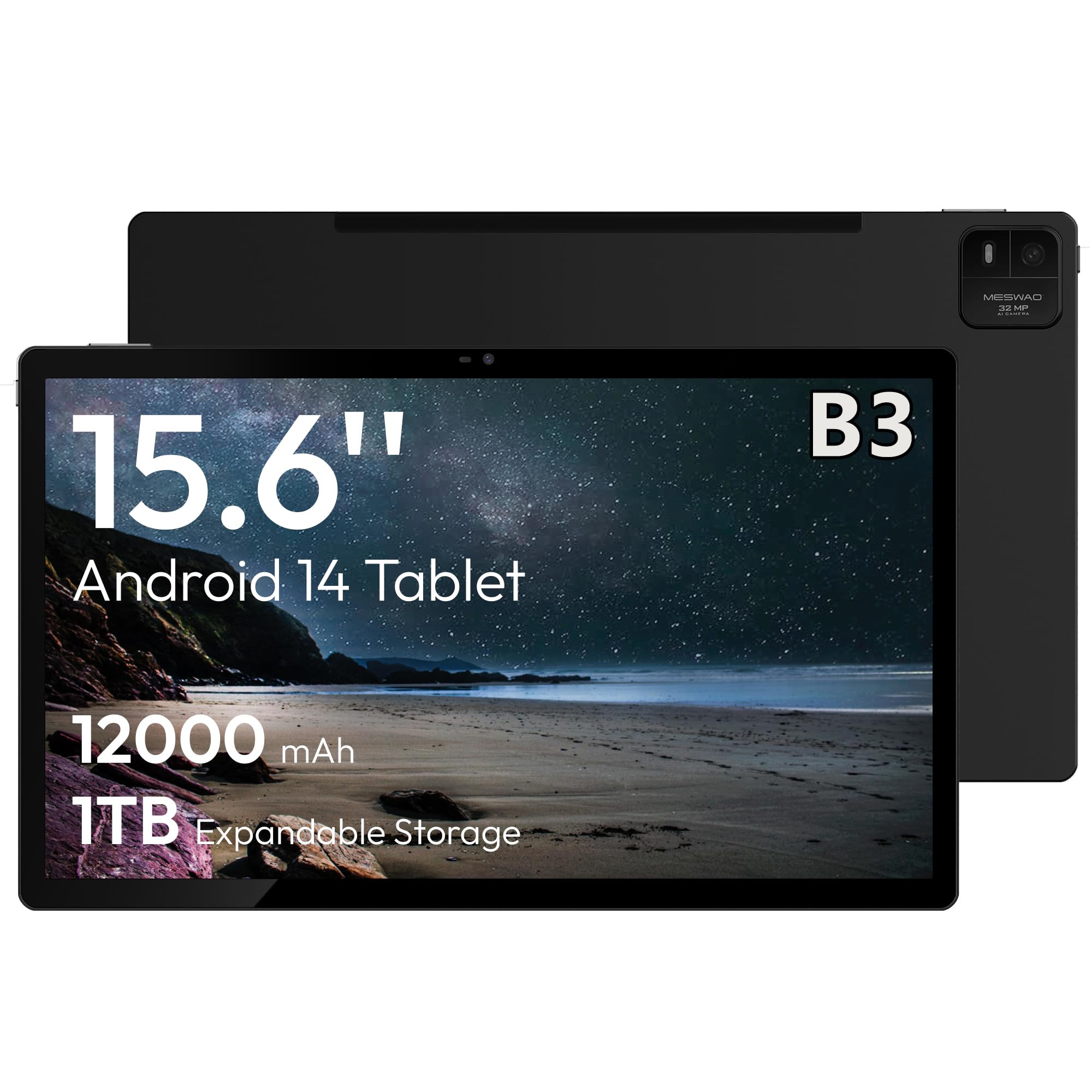Amazon.com : MESWAO 15.6 Inch Android 14 Tablet, 2025 Large Tablet