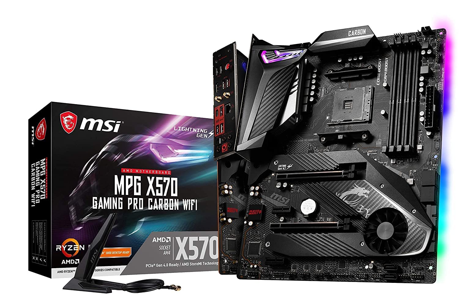 Amazon | MSI AMD X570 Gaming Pro Carbon Wi-Fi ATX DDR4-SDRAM