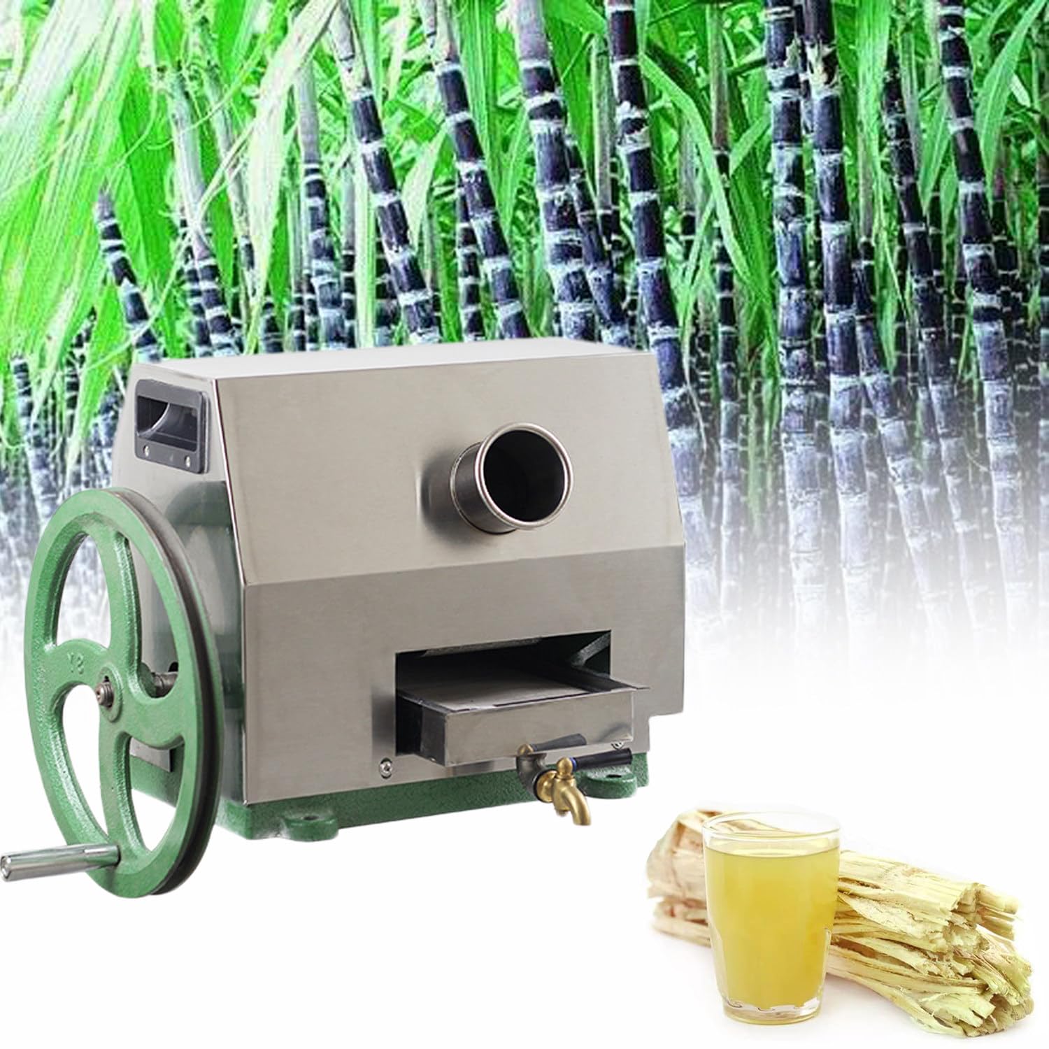 Amazon | サトウキビ圧搾機、手動サトウキビ絞り機、業務用ステンレス