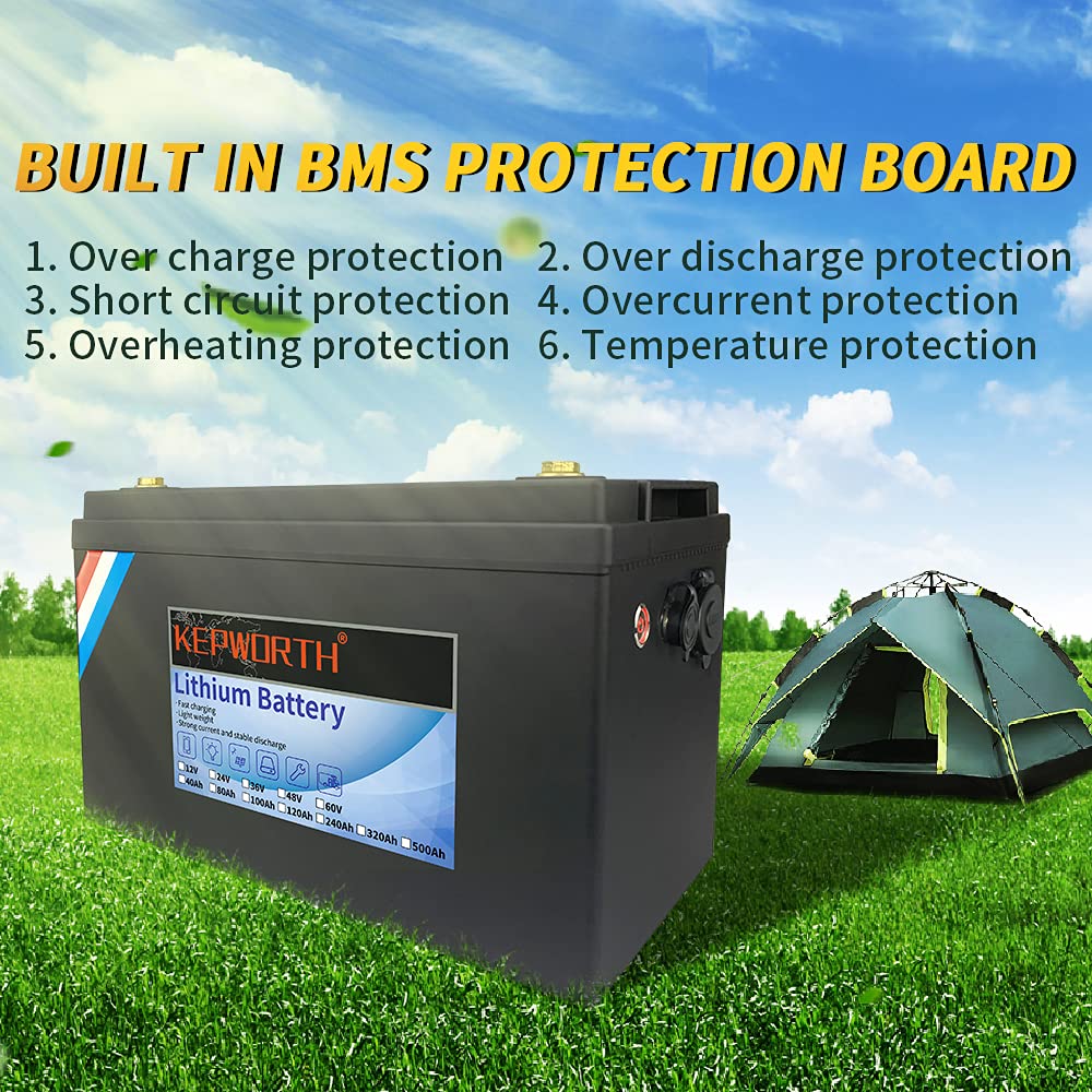 Amazon.co.jp: KEPWORTH 12V 100Ah LiFePO4バッテリーディープサイクル