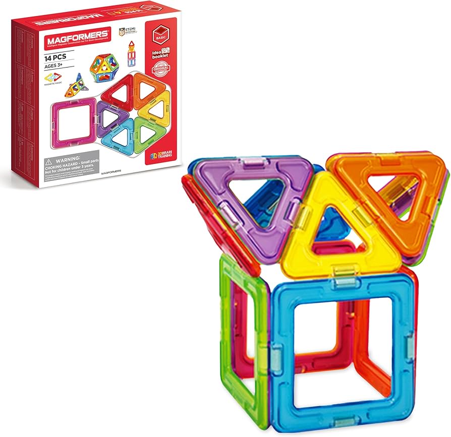 Amazon.com: Magformers Basic Set (14-pieces) Magnetic Building