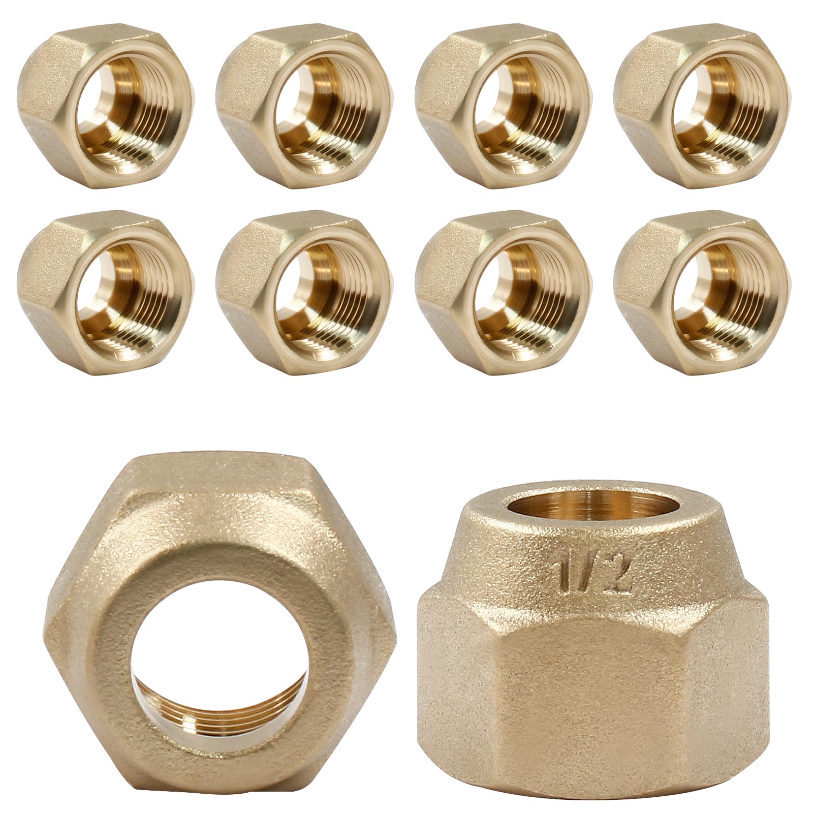 Amazon | Cionyce 10個パック 真鍮フレアナット エアコン用 銅パイプ