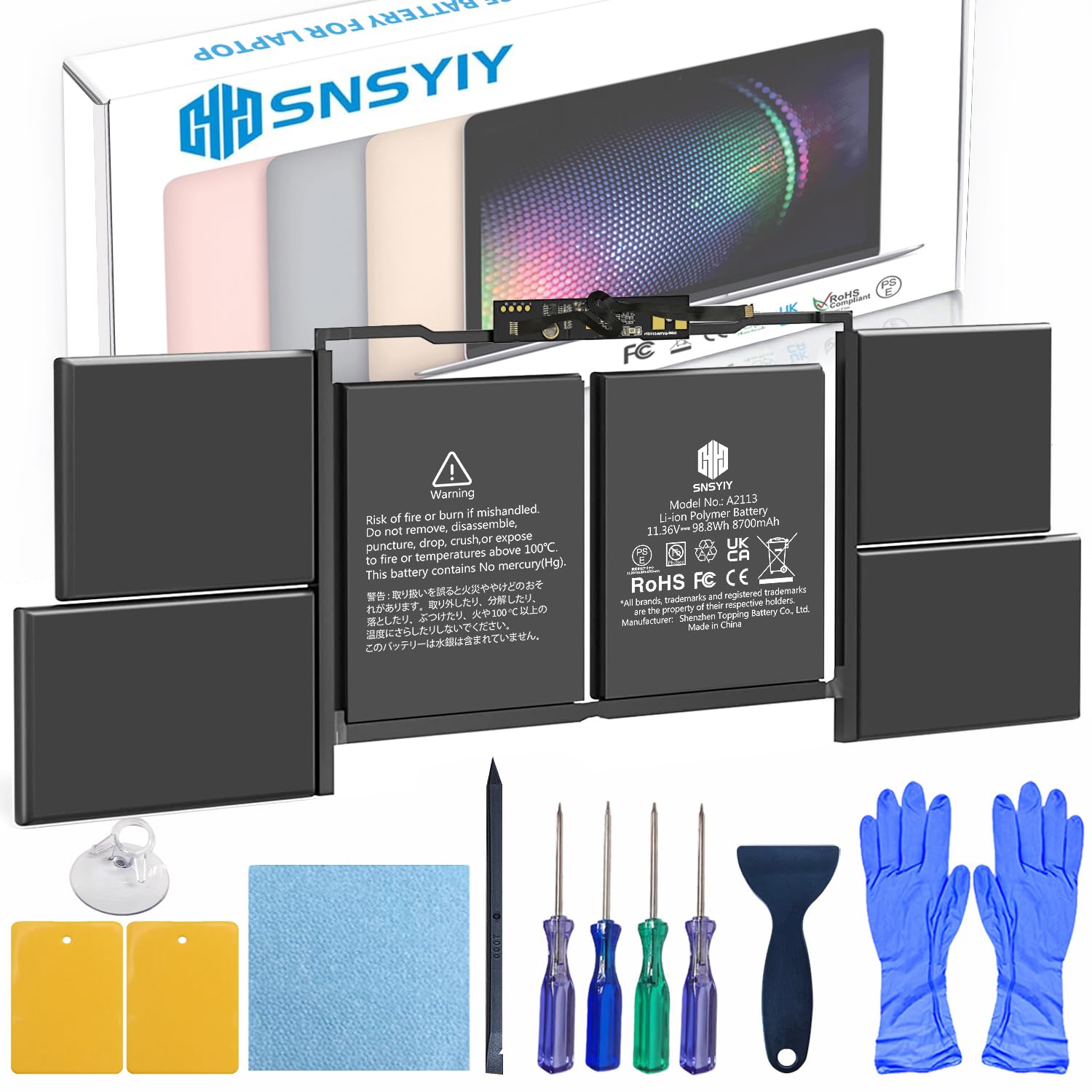 Amazon.com: A2141 MacBook Pro Battery Replacement, A2113 Battery