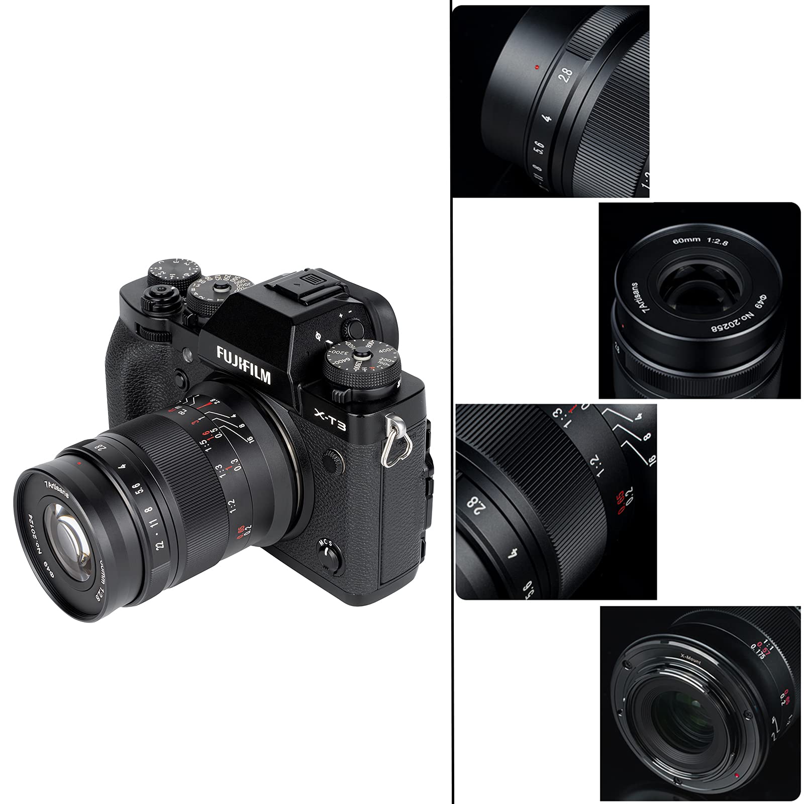 Amazon.co.jp: 7artisans 60mm f2.8 II xマウント レンズ APS-C 大口径