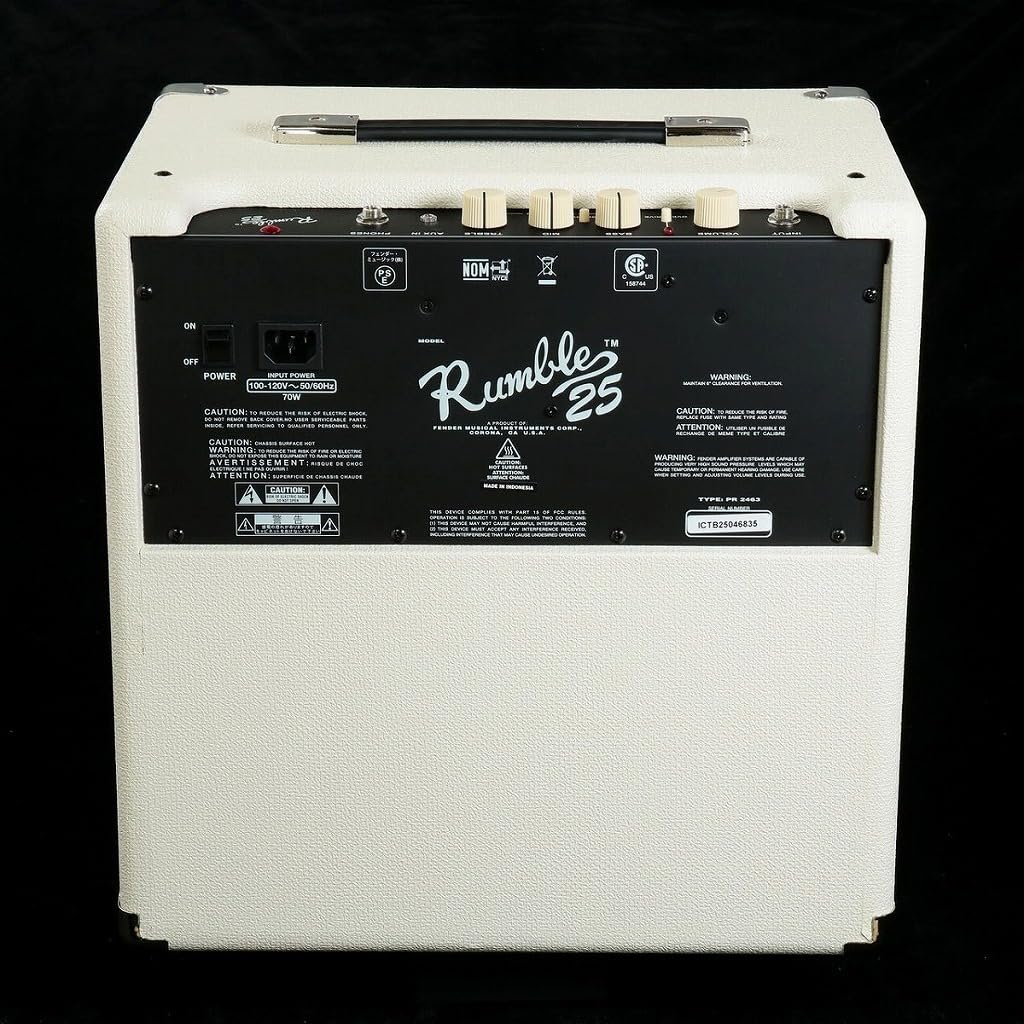 Amazon | Fender Rumble 25 V3 Ivory (アイボリー) ベースアンプ