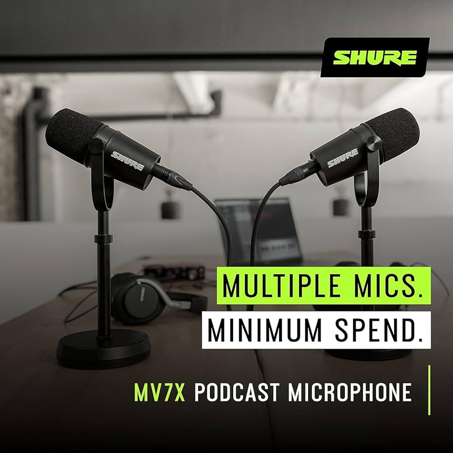 Amazon.co.jp: Shure MV7X XLR ポッドキャストマイク XLRケーブル付き