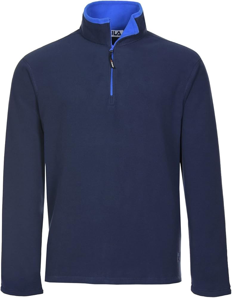 Fila Men's Polartec Fleece 1/4 Zip Pullover, Navy, 2XL at Amazon