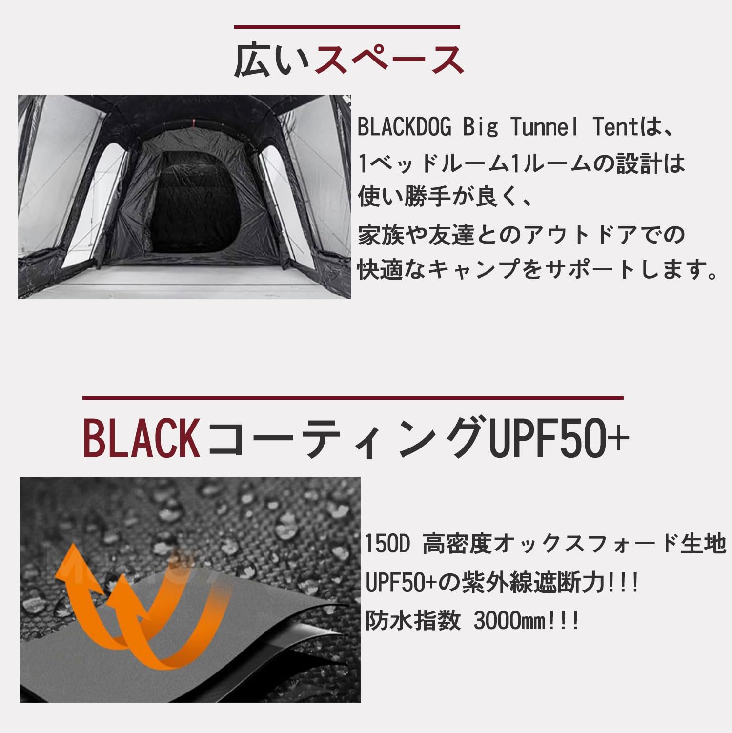 Amazon.co.jp: Naturehike BLACKDOG BIG TUNNEL TENT OUTDOOR トンネル