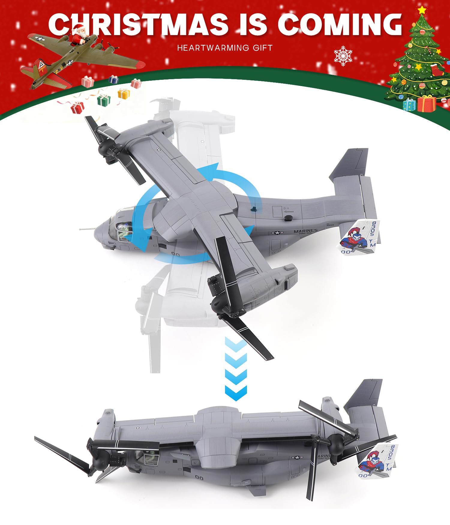 Amazon.co.jp: NUOTIE V-22 オスプレイ 1/72 スケールモデル航空機