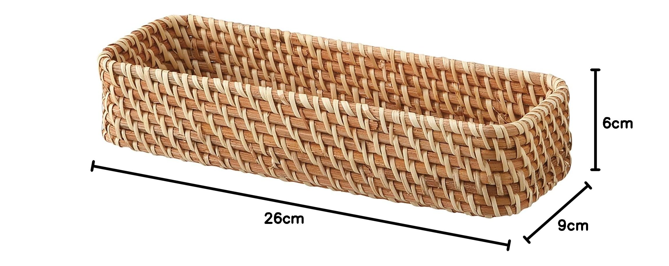 Amazon.co.jp: 無印良品 重なるラタン長方形ボックス ハーフ・浅 幅26