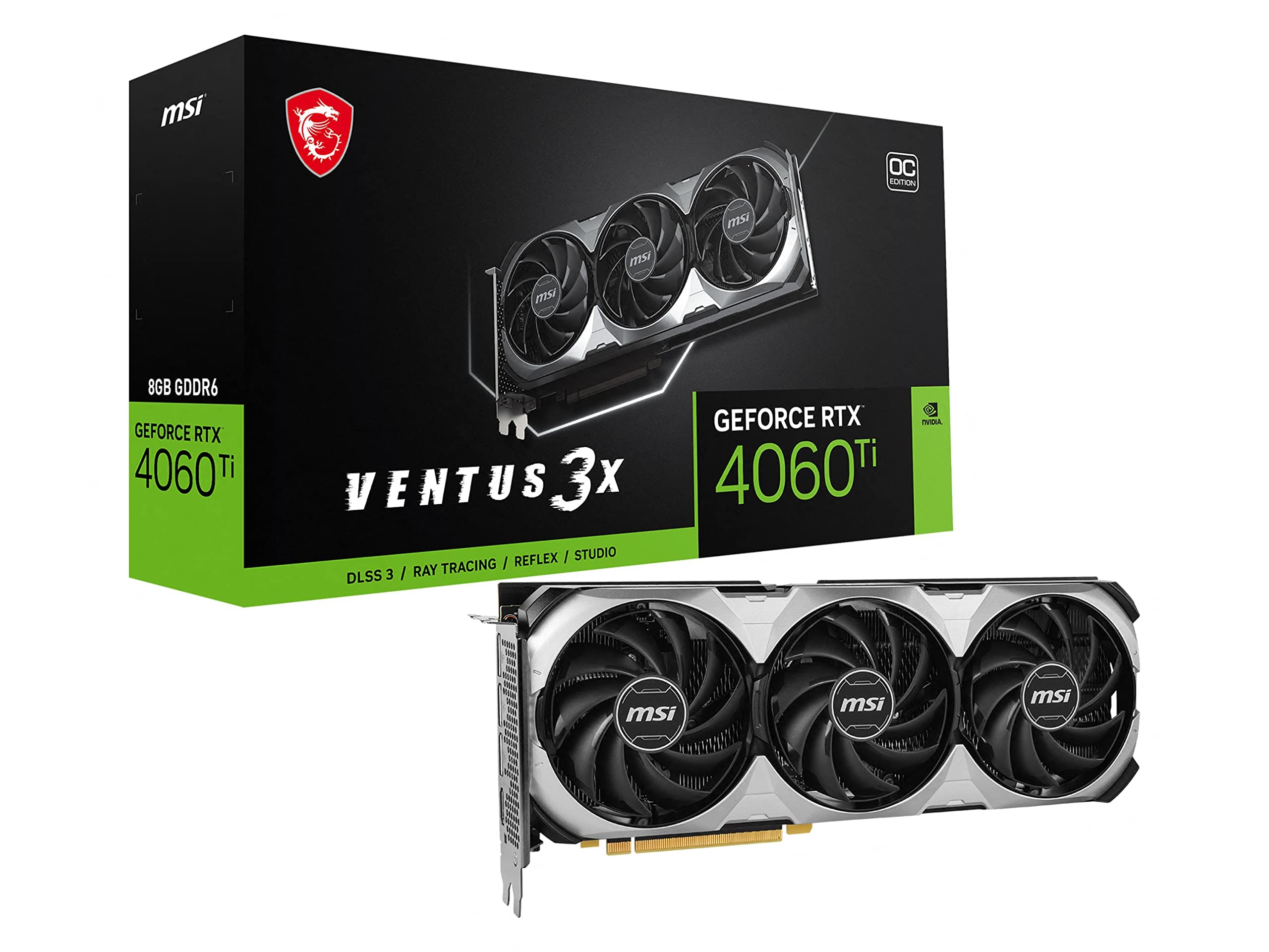 Amazon | MSI GeForce RTX 4060 Ti VENTUS 3X 8G OC (8GB GDDR6/PCI