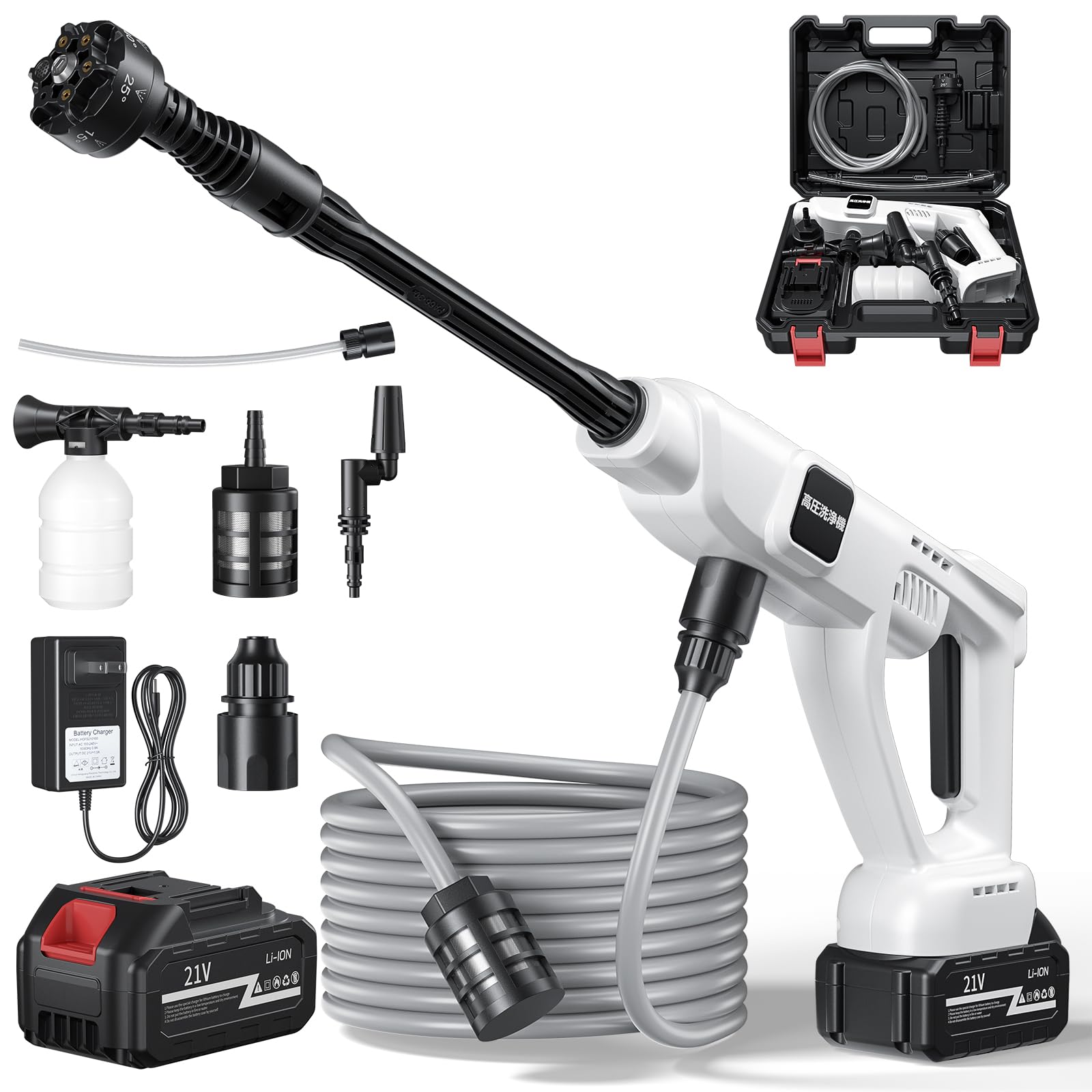 Amazon | 高圧洗浄機 コードレス 充電式【2025新登場強化版