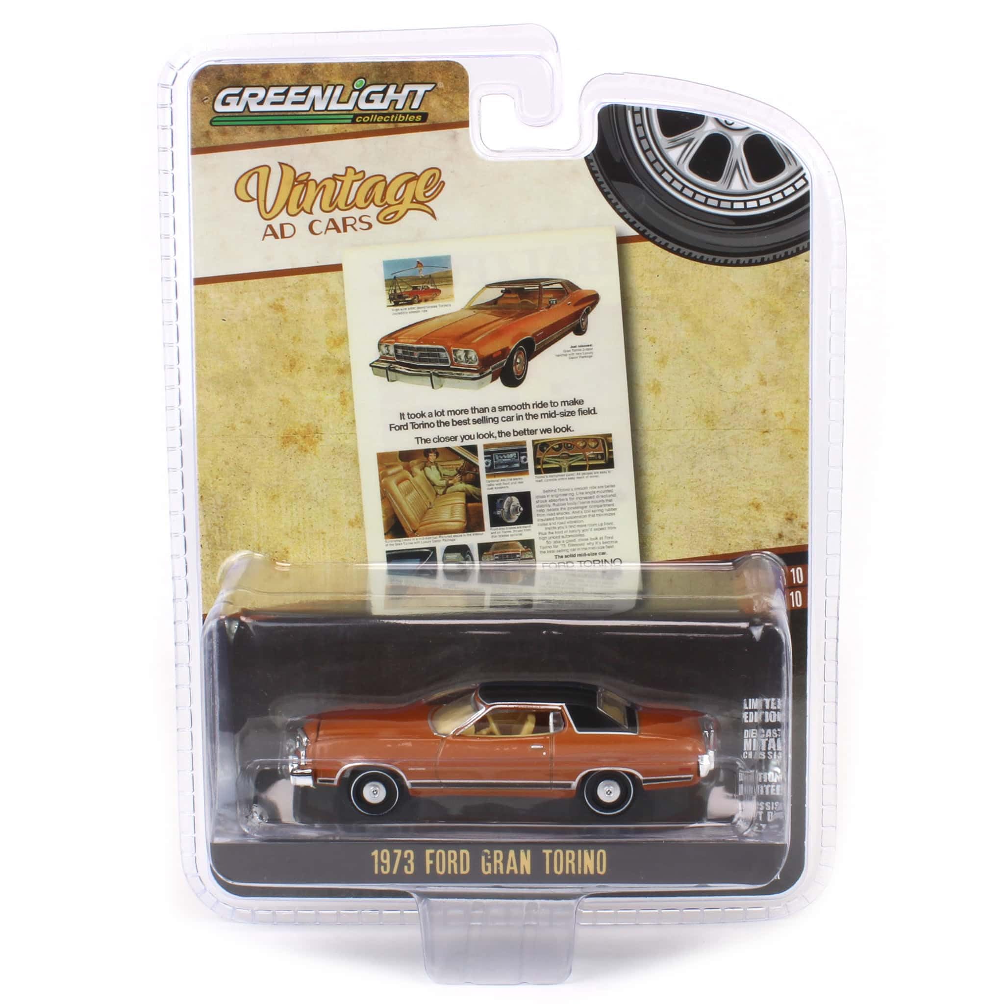 Amazon.com: 1/64 1973 Gran Torino, Vintage Ad Cars Series 10 39140