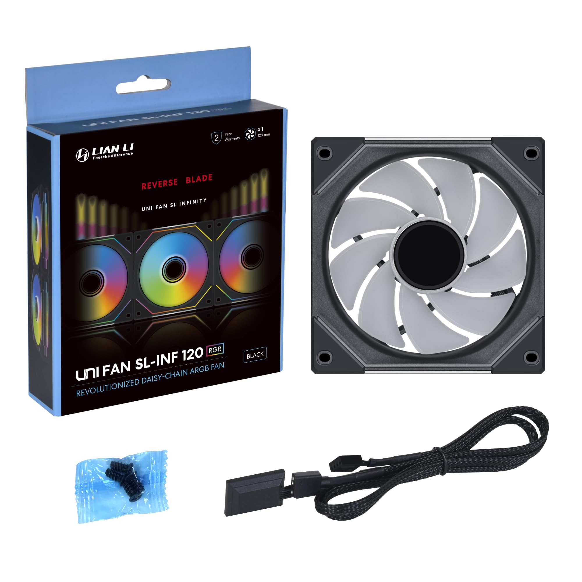 Amazon.com: Lian Li UNI Fan SL-Infinity 120 RGB Triple Pack with