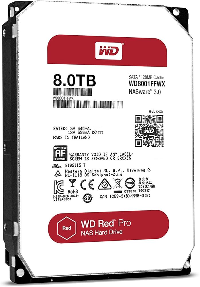 Amazon.com: WD Red Pro 8TB 3.5-Inch SATA III 7200rpm 128MB Cache