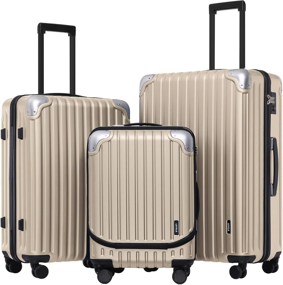 Amazon.com | LEVEL8 Grace Luggage Sets Hardshell Suitcase with