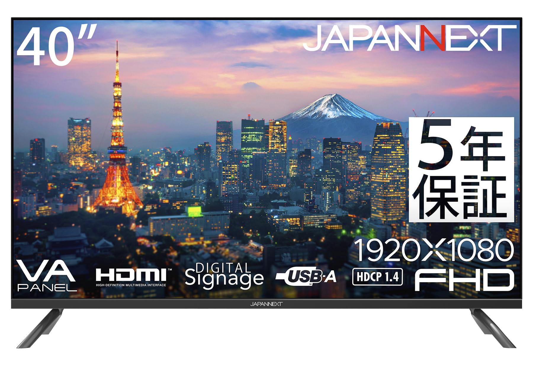 Amazon.co.jp: 【5年保証モデル】JAPANNEXT 40インチ VAパネル搭載
