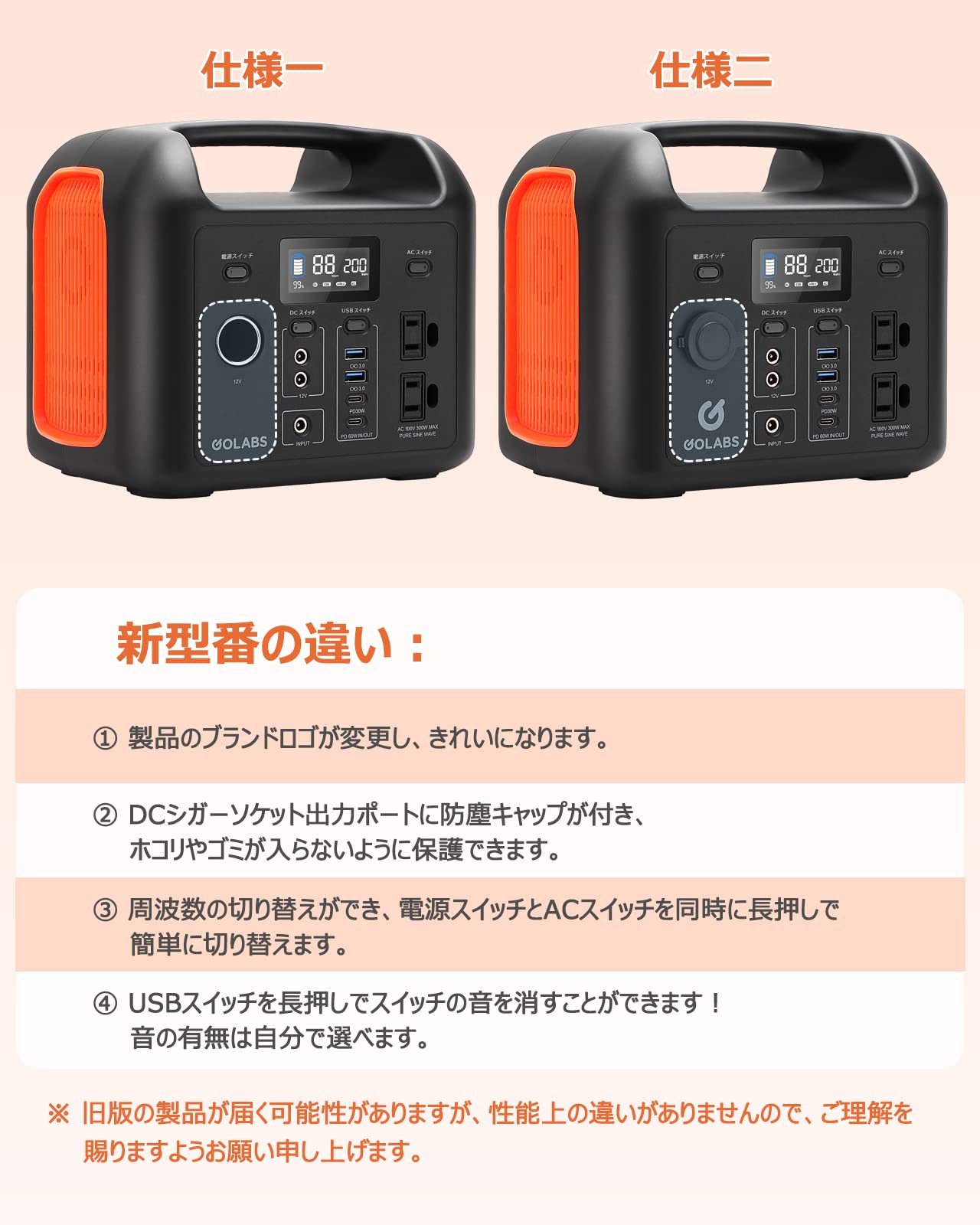 Amazon.co.jp: GOLABS: GOLABS R300 ポータブル電源 299Wh