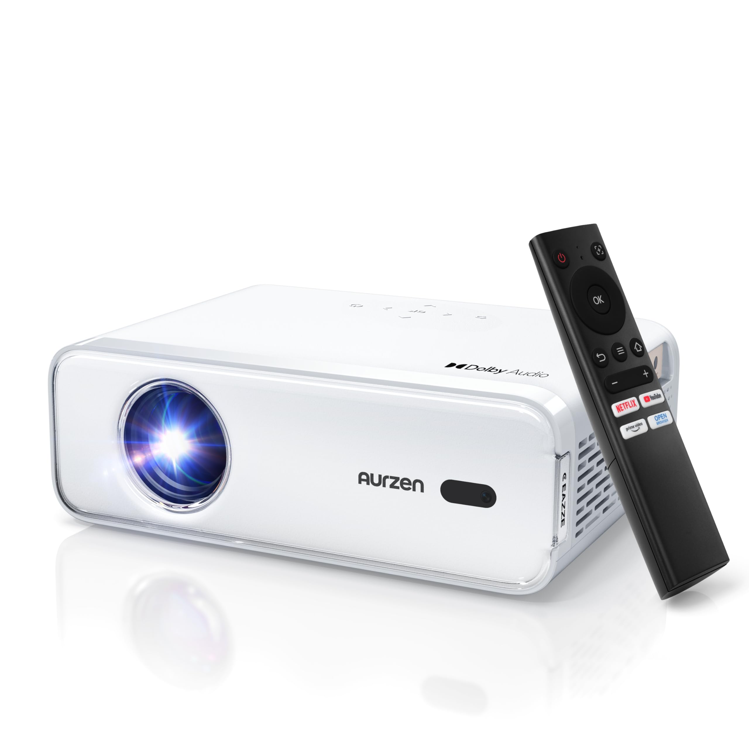Amazon.co.jp: Aurzen プロジェクター 家庭用 小型【Netflix即起動