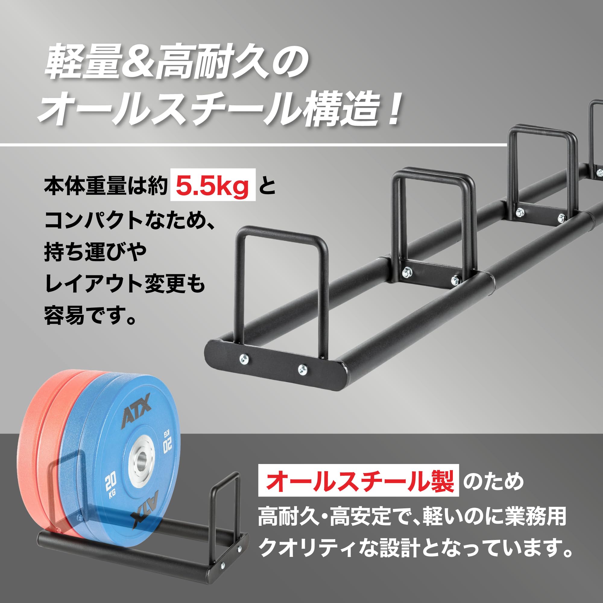 Amazon.co.jp: [ ATX Fitness ] 連結式ウェイトプレートストレージ