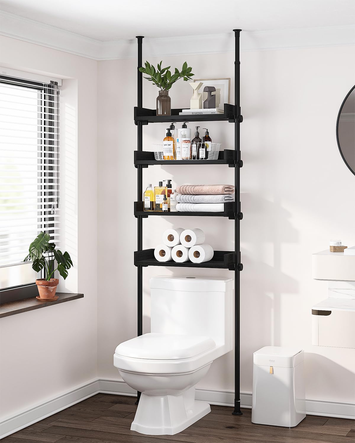 Amazon.com: ALLZONE 4 Tier Over The Toilet Storage, Adjustable