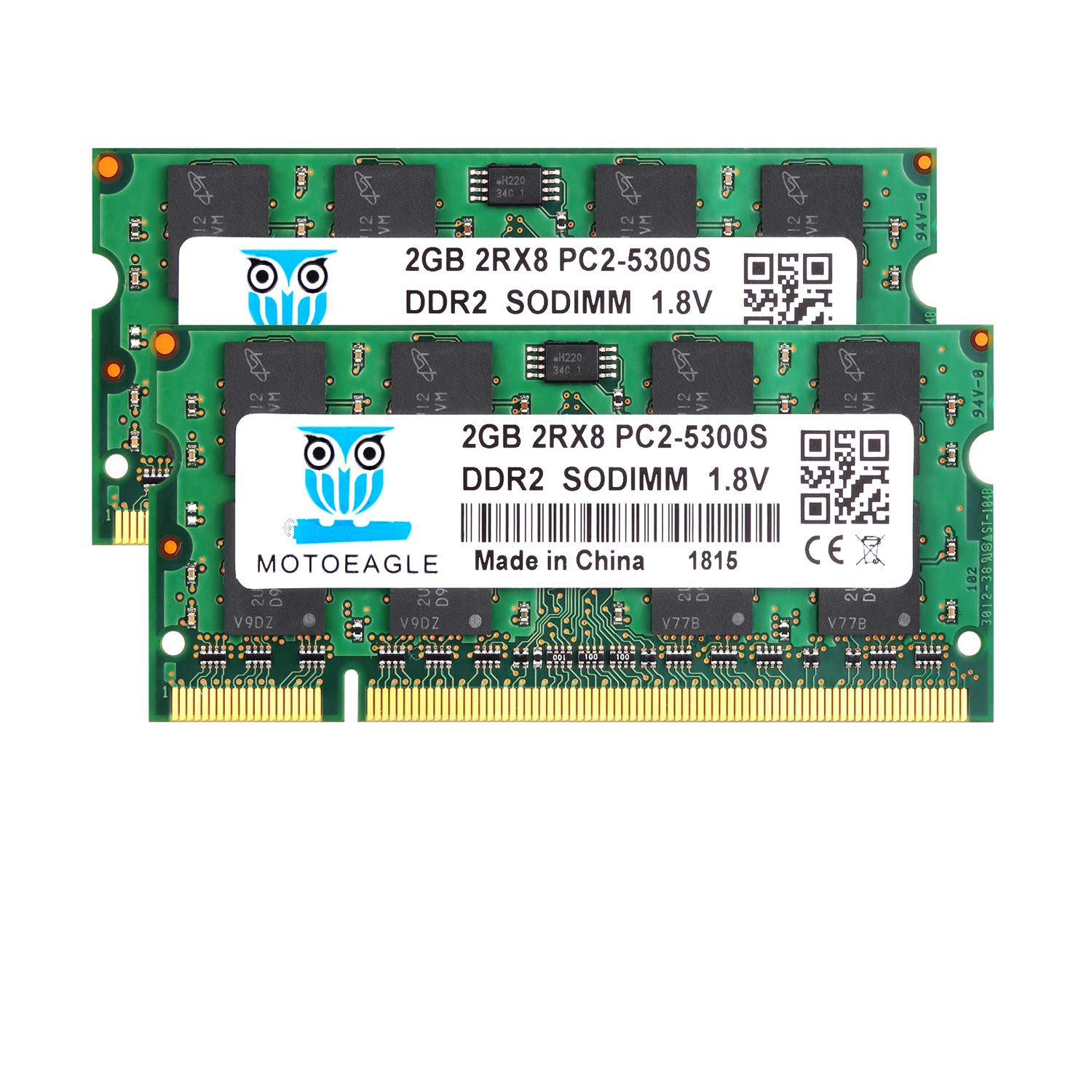 Amazon.co.jp: ノートPC用メモリPC2-5300 DDR2 667 2GB×2枚 200Pin 1.8