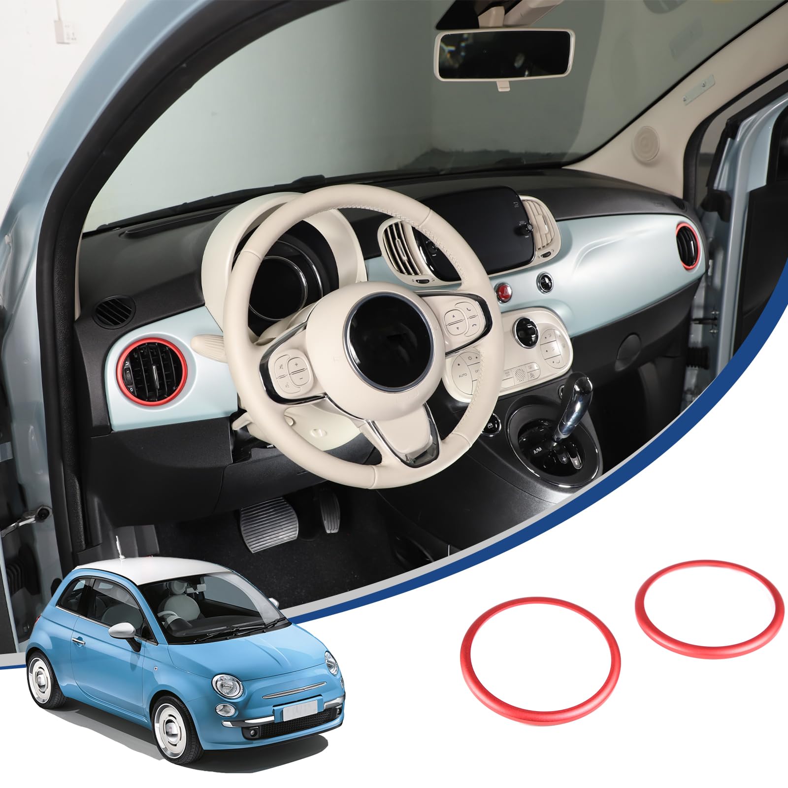 Amazon | Hcilloend 新型 フィアット 500 2016～2024に適用 エアコン