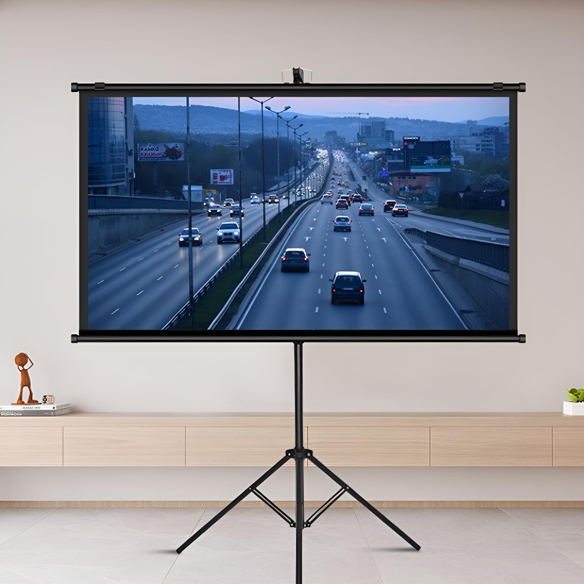 Amazon | Lumlisve プロジェクタースクリーン 自立式 吊り下げ両用 多