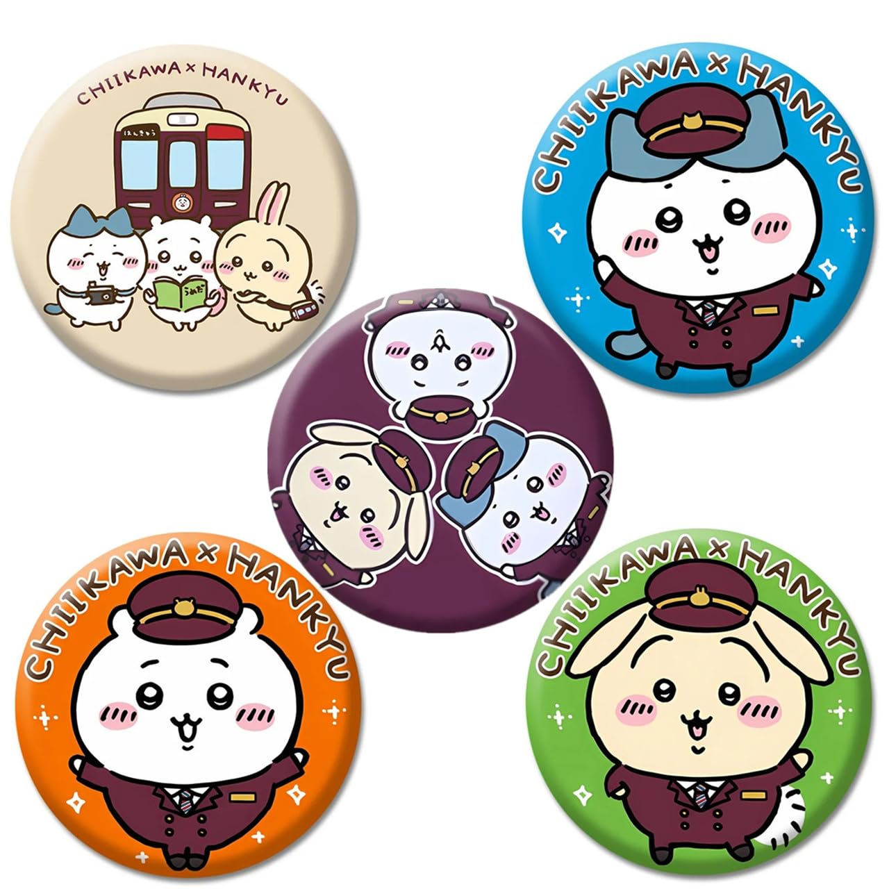 Amazon | ちいかわ 缶バッジ ちいかわ ハチワレ うさぎ 缶バッジ 1/5枚