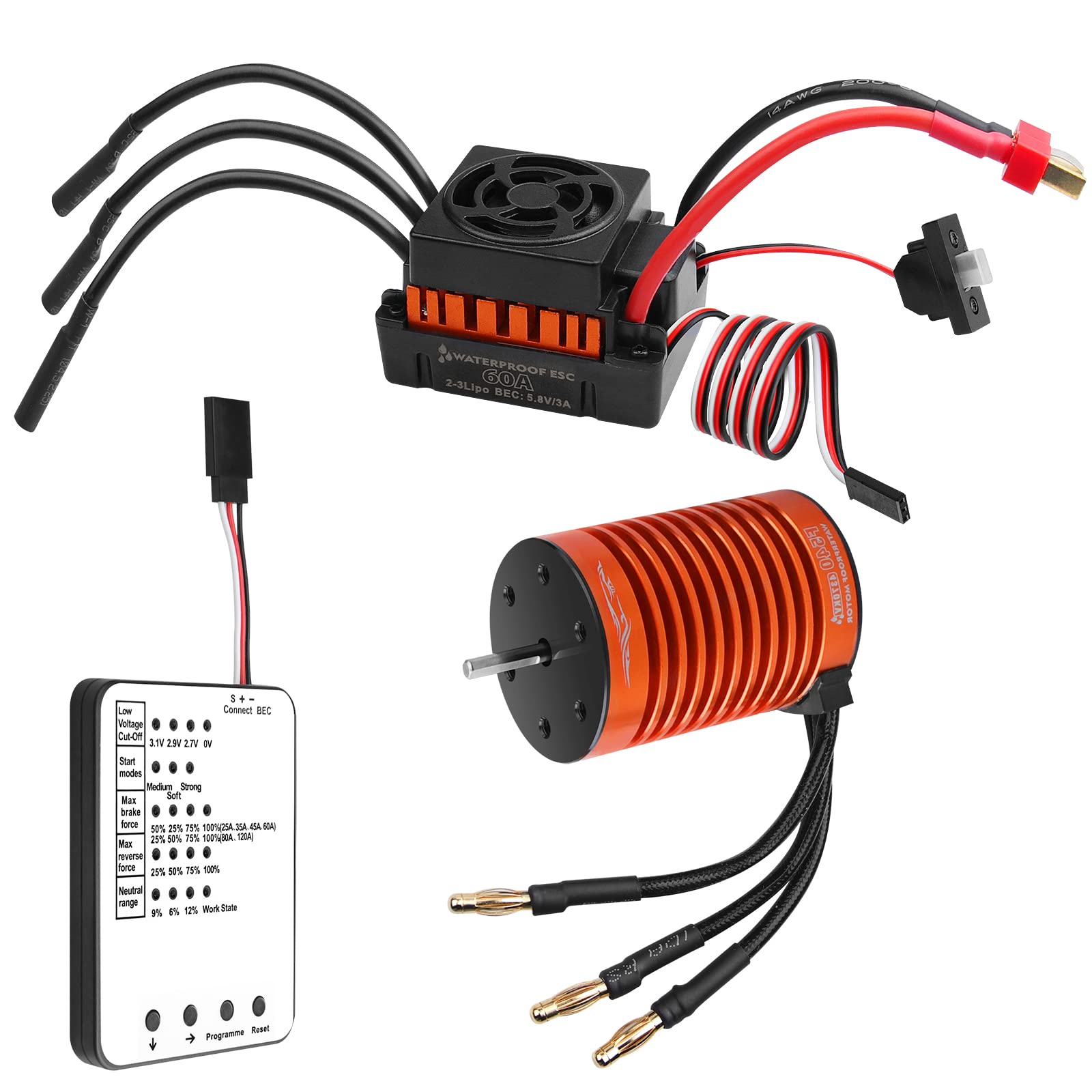 Amazon.com: RC Motor & ESC Combo Set,1:10 F540 4370KV Brushless