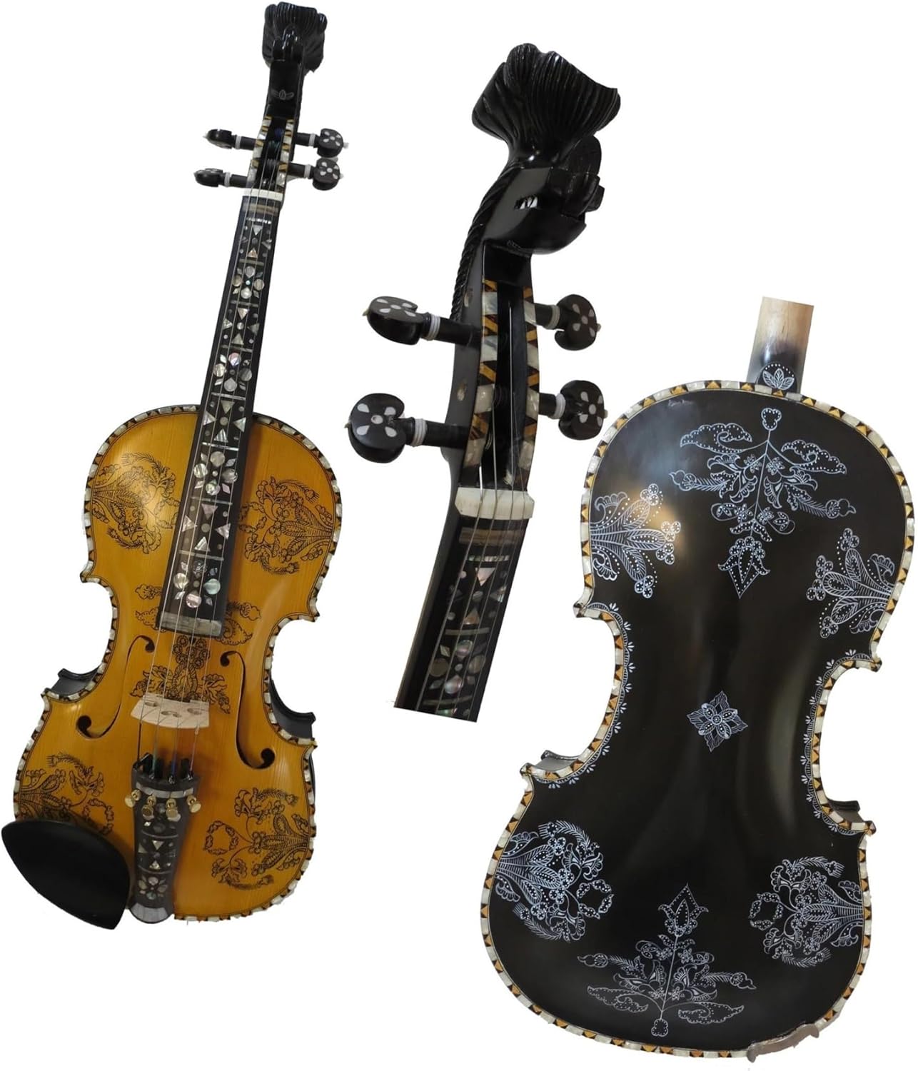 手作りのバイオリン黒4/4大きな音見た目が良い弦楽器 バイオリンセット