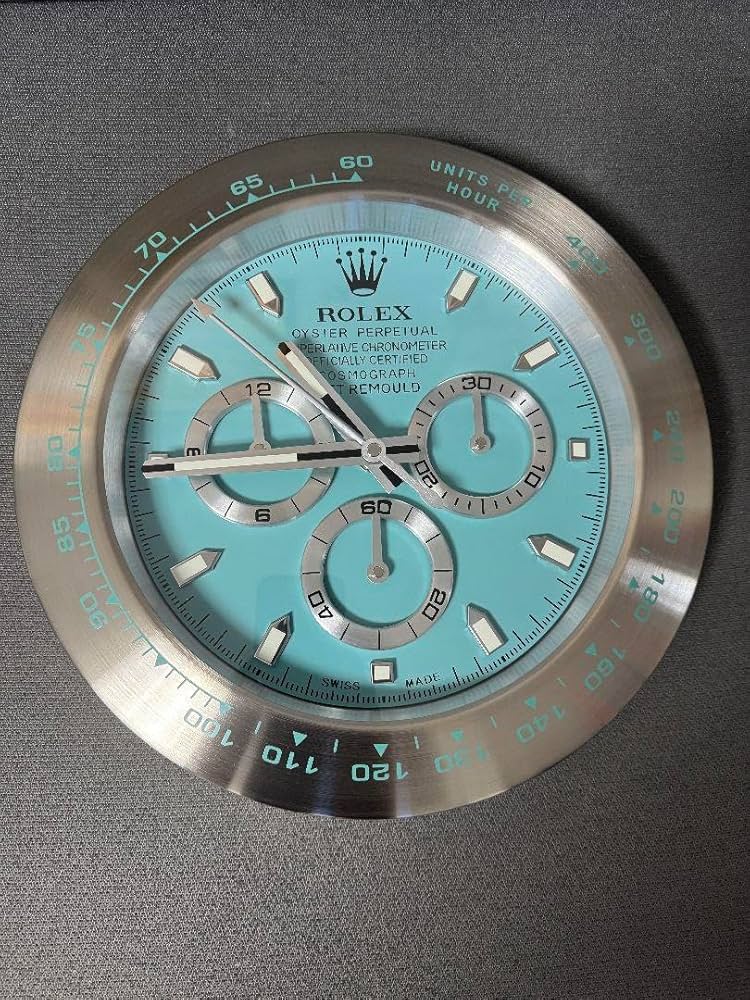 Amazon.co.jp: ノーブランド品掛け時計ティファニーブルーシルバー